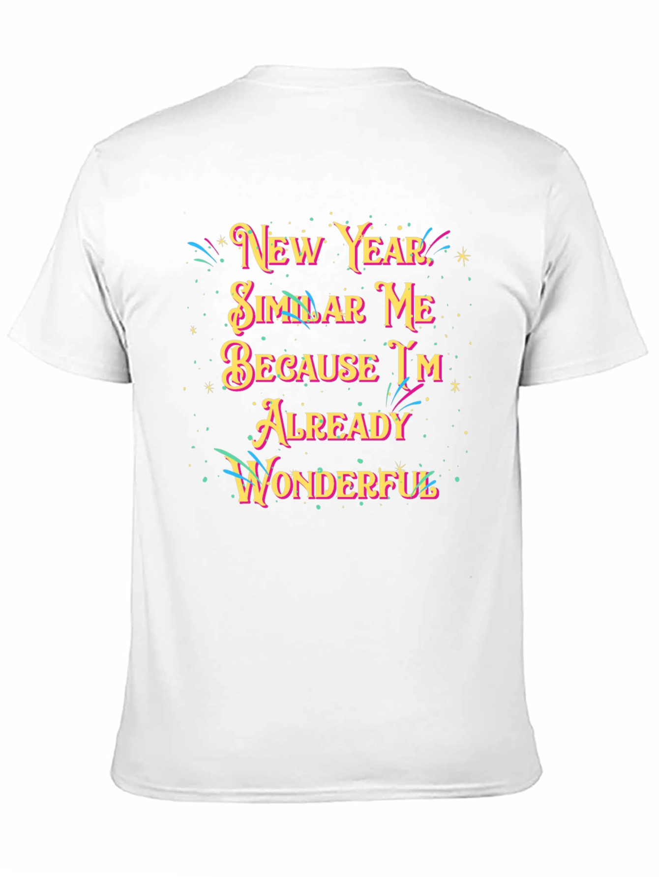 Black New Year Similar Me Wonderful Black Graphic Tee view 11