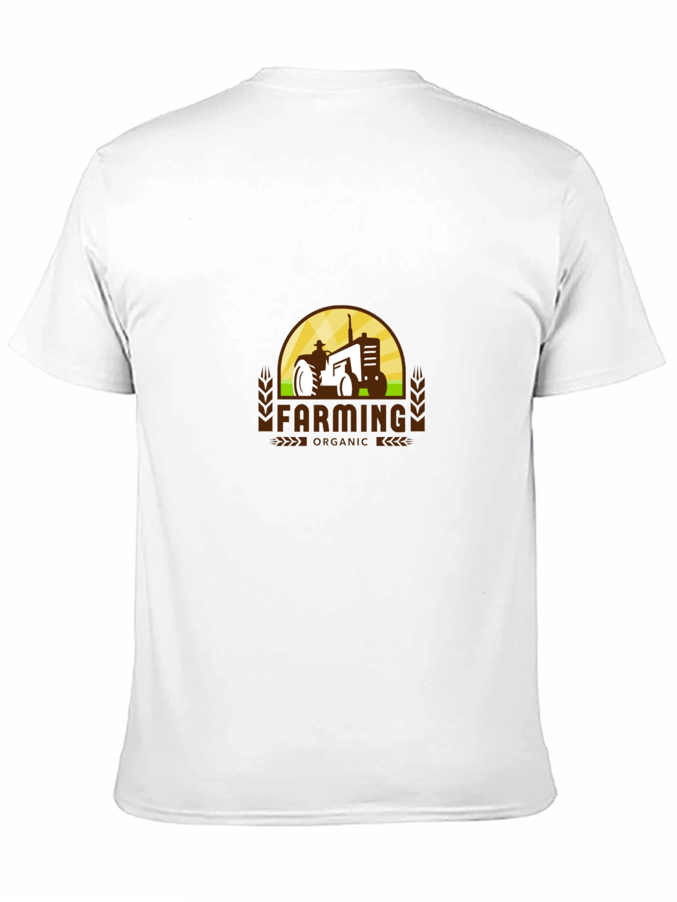 Black Farming Organic Tractor Graphic T-Shirt view 11