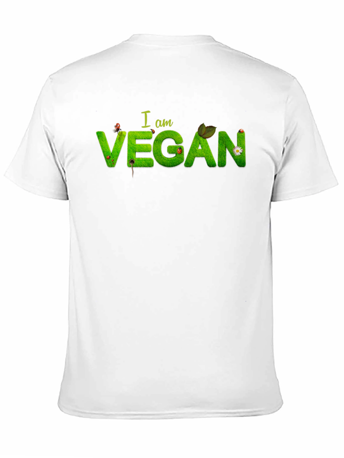 Black I am Vegan Graphic T-Shirt view 11