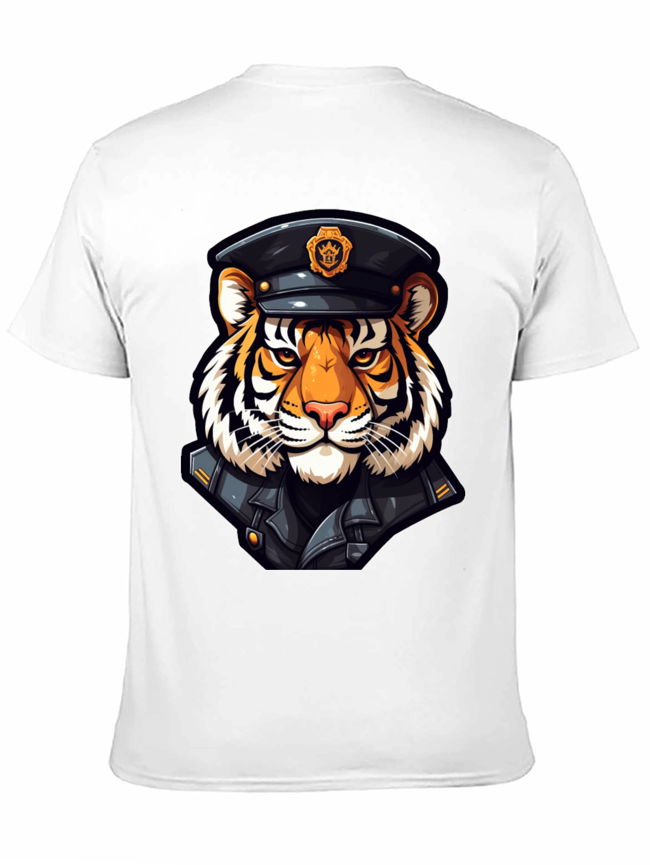 Black Tiger Officer Graphic T-Shirt view 11