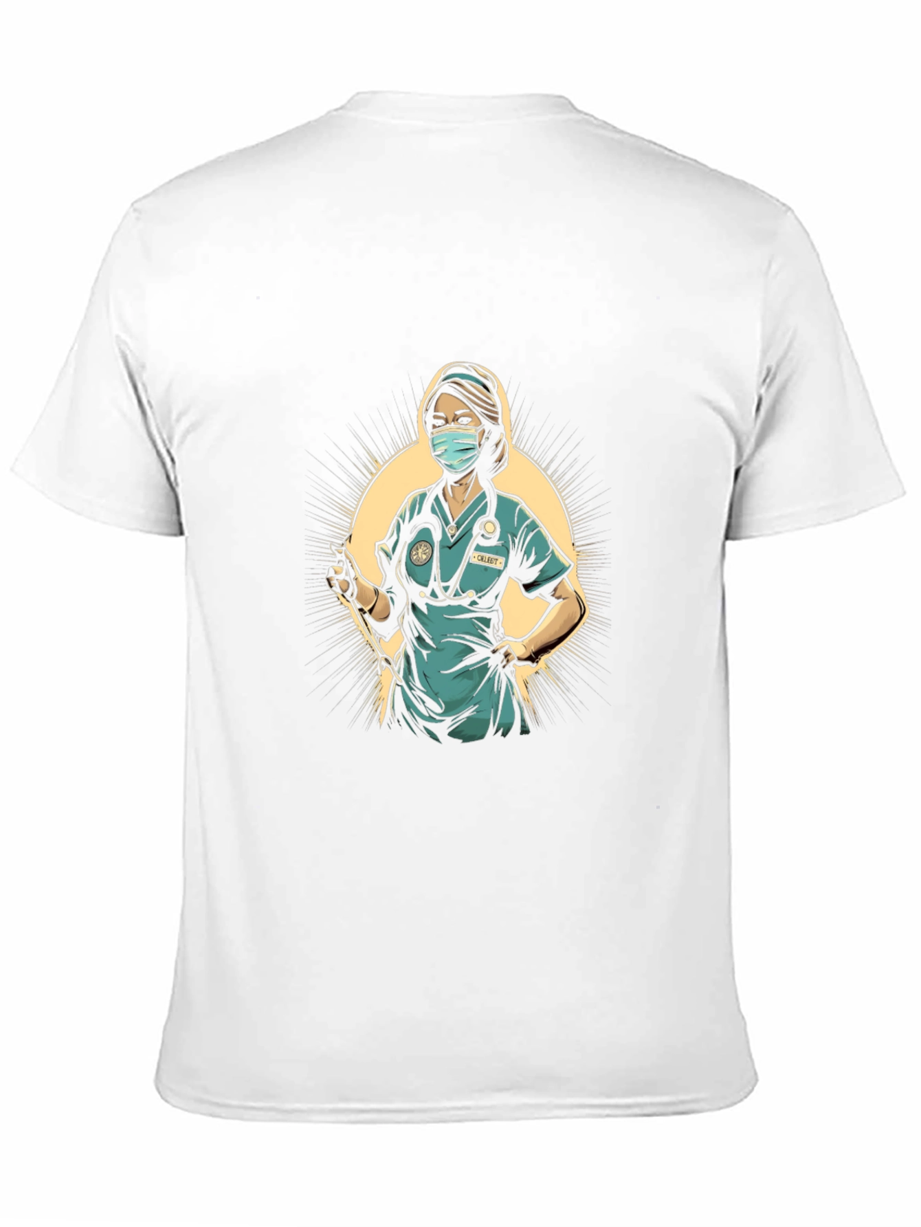 Black Nurse Graphic Tee - Black Cotton Comfort Fit view 11