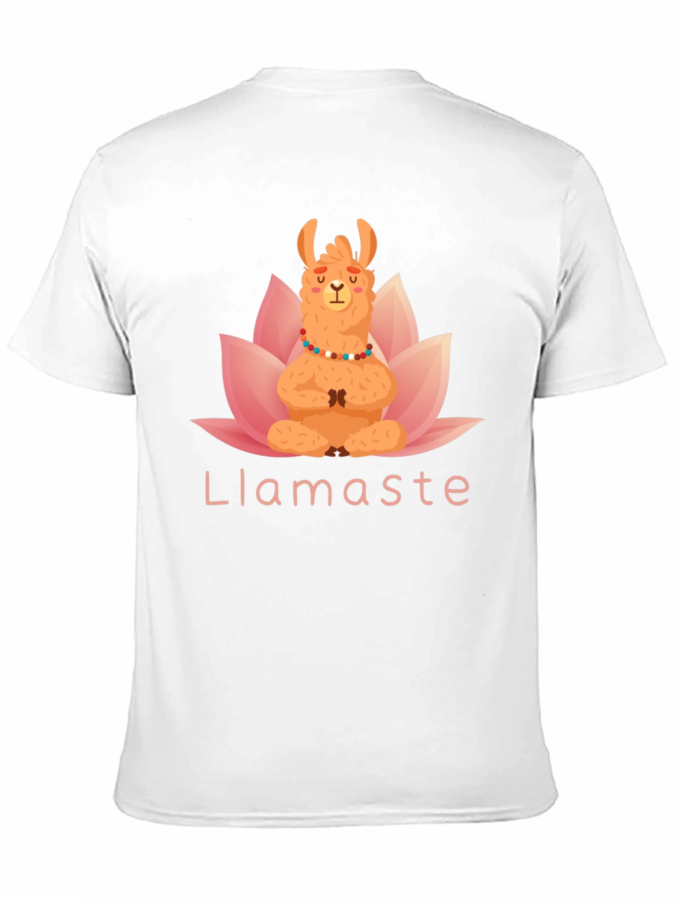 Black Llamaste Yoga T-Shirt - Meditating Llama Lotus Tee view 11