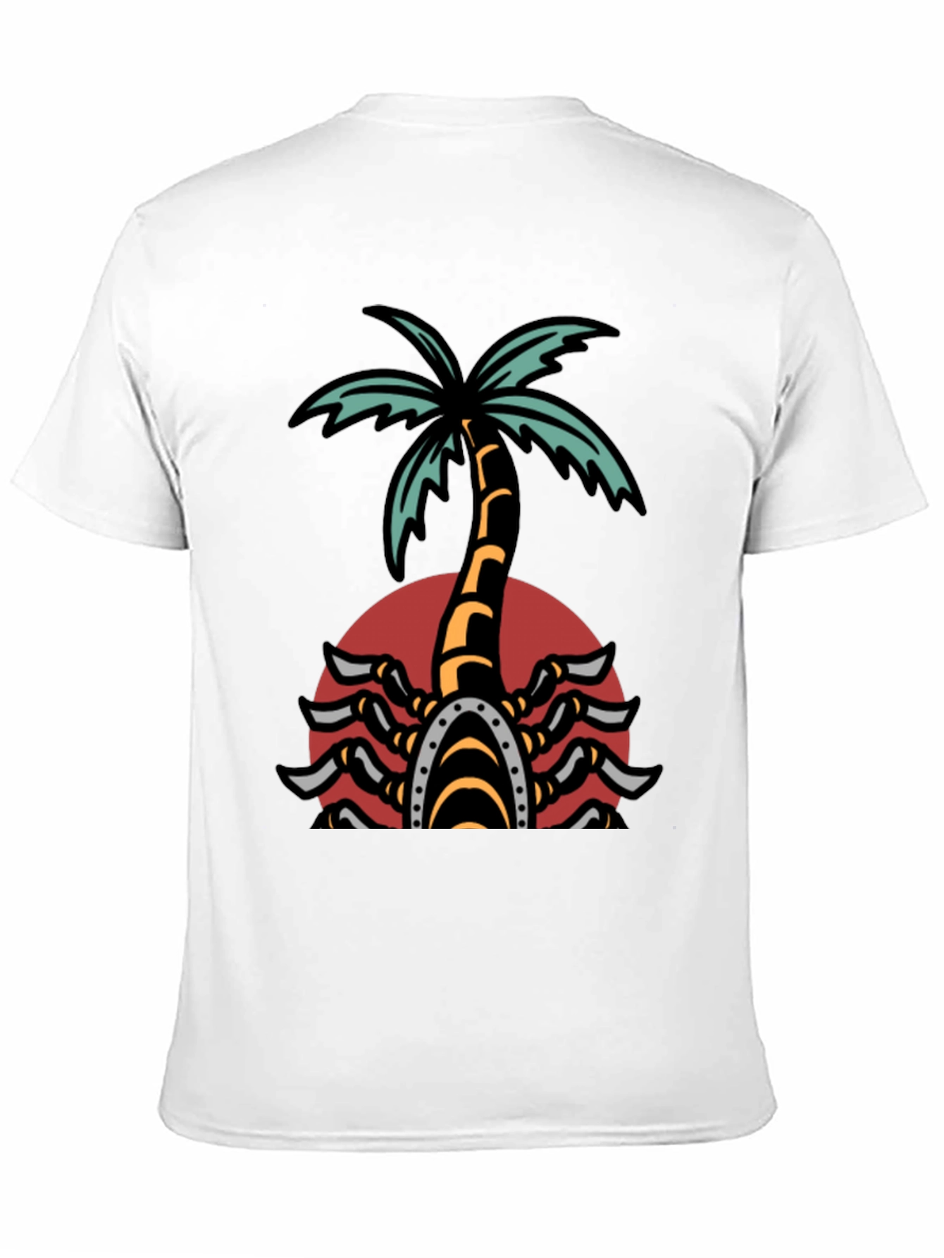 Black Palm Tree Scorpion Graphic T-Shirt view 11