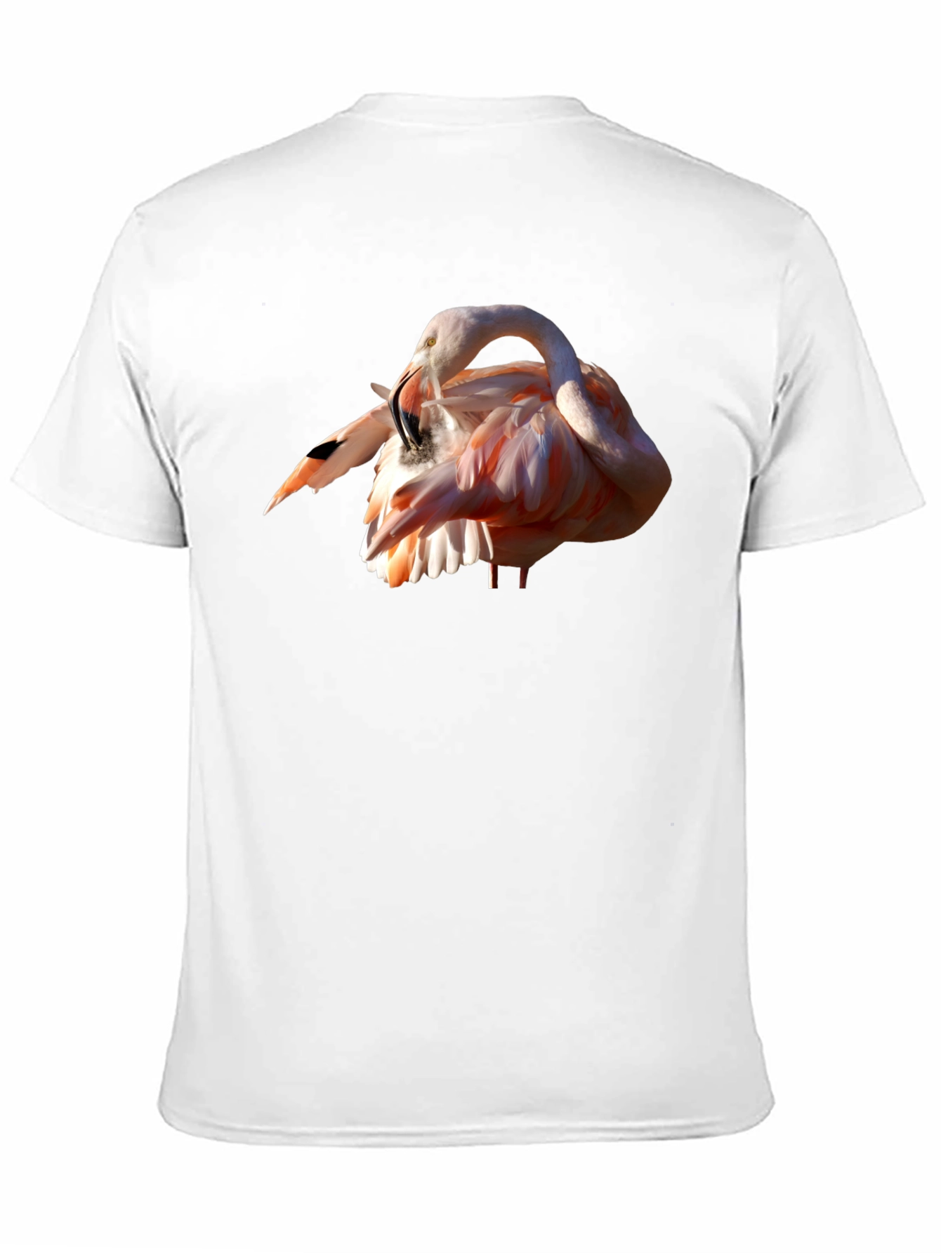 Black Flamingo Print Black T-Shirt view 11