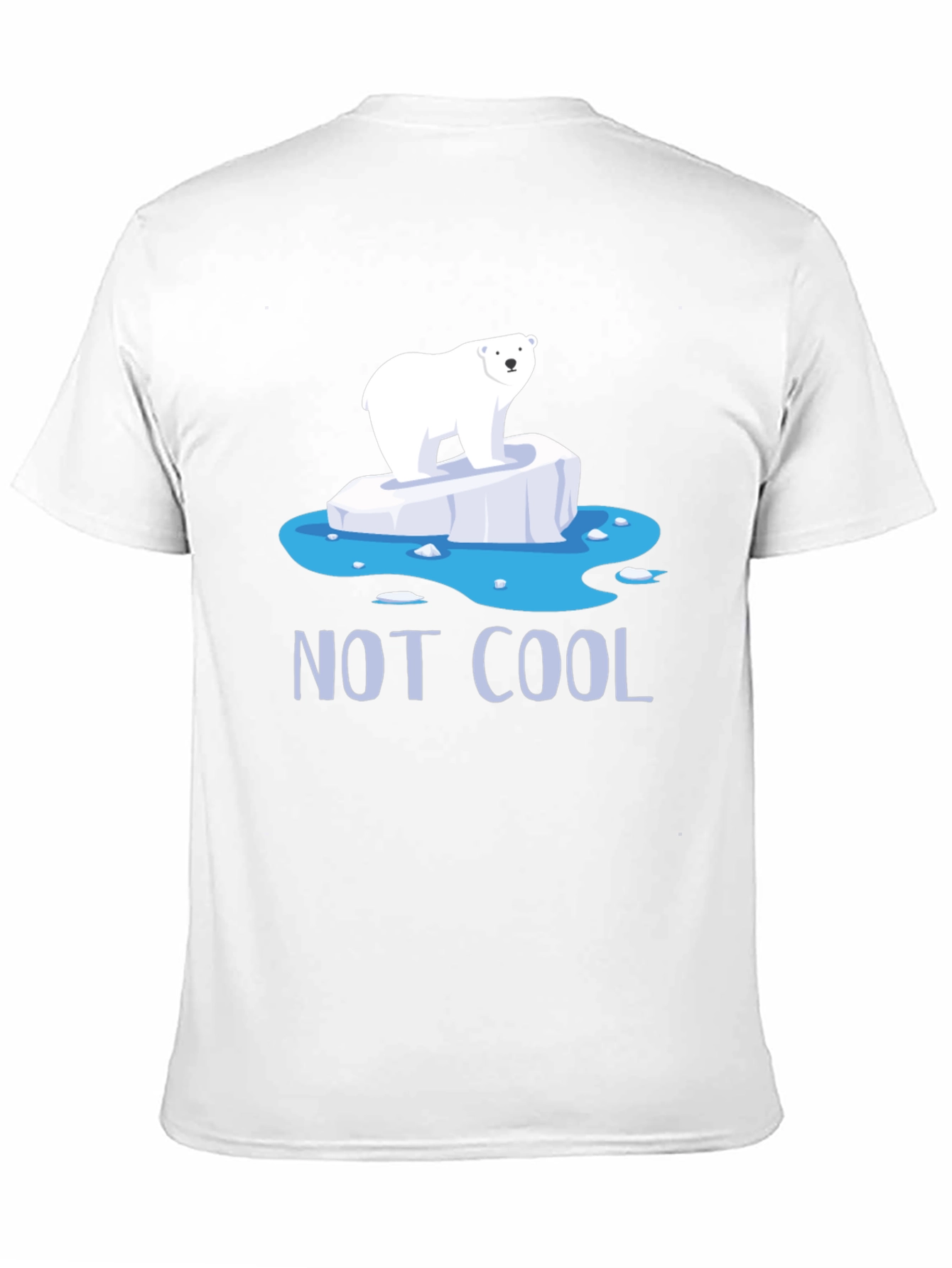 Black Not Cool Polar Bear Graphic T-Shirt - Global Warming Awareness view 11