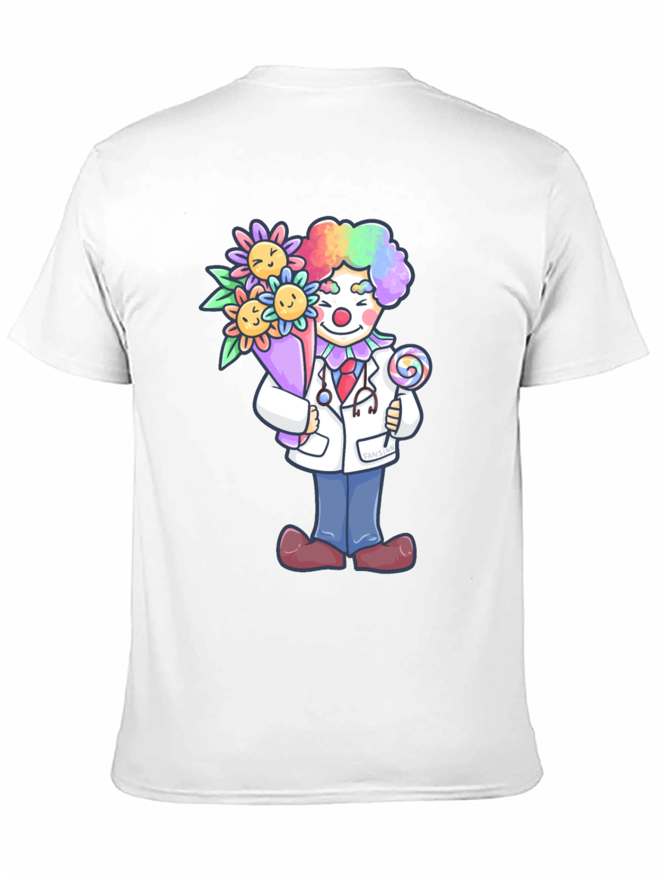 Black Clown Doctor Graphic Tee - Funny Medical Shirt view 11