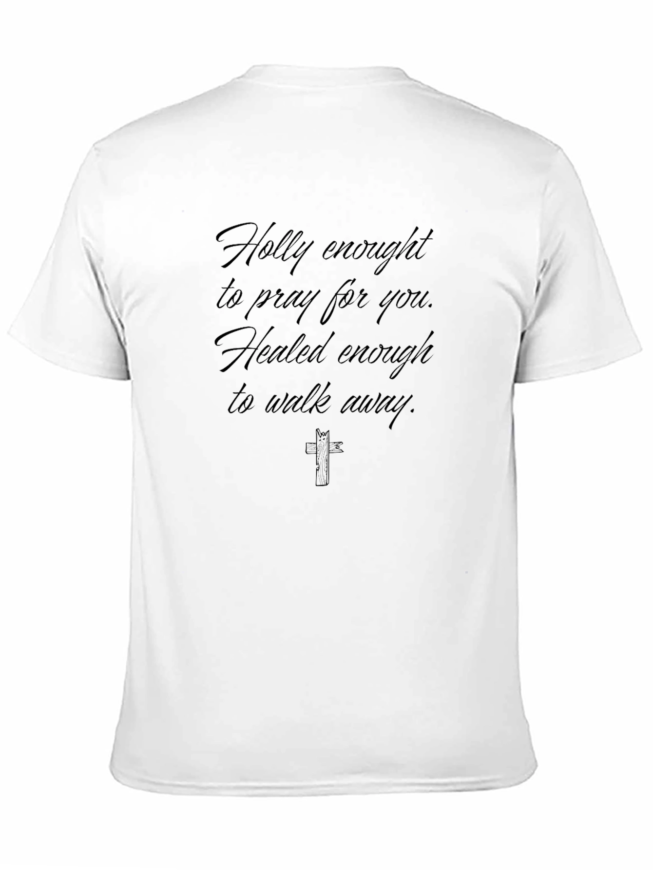 Black Holy Enough Graphic T-Shirt - Black view 11