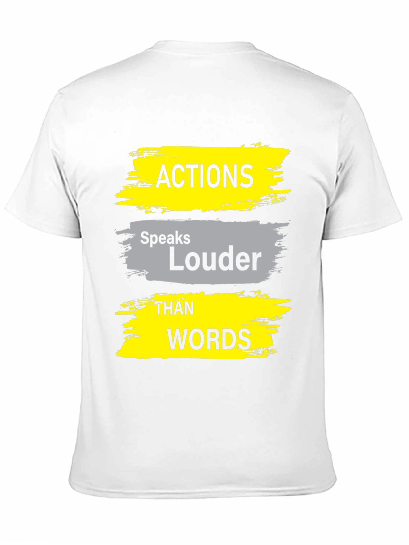Black Actions Speak Louder Black Graphic Tee view 11