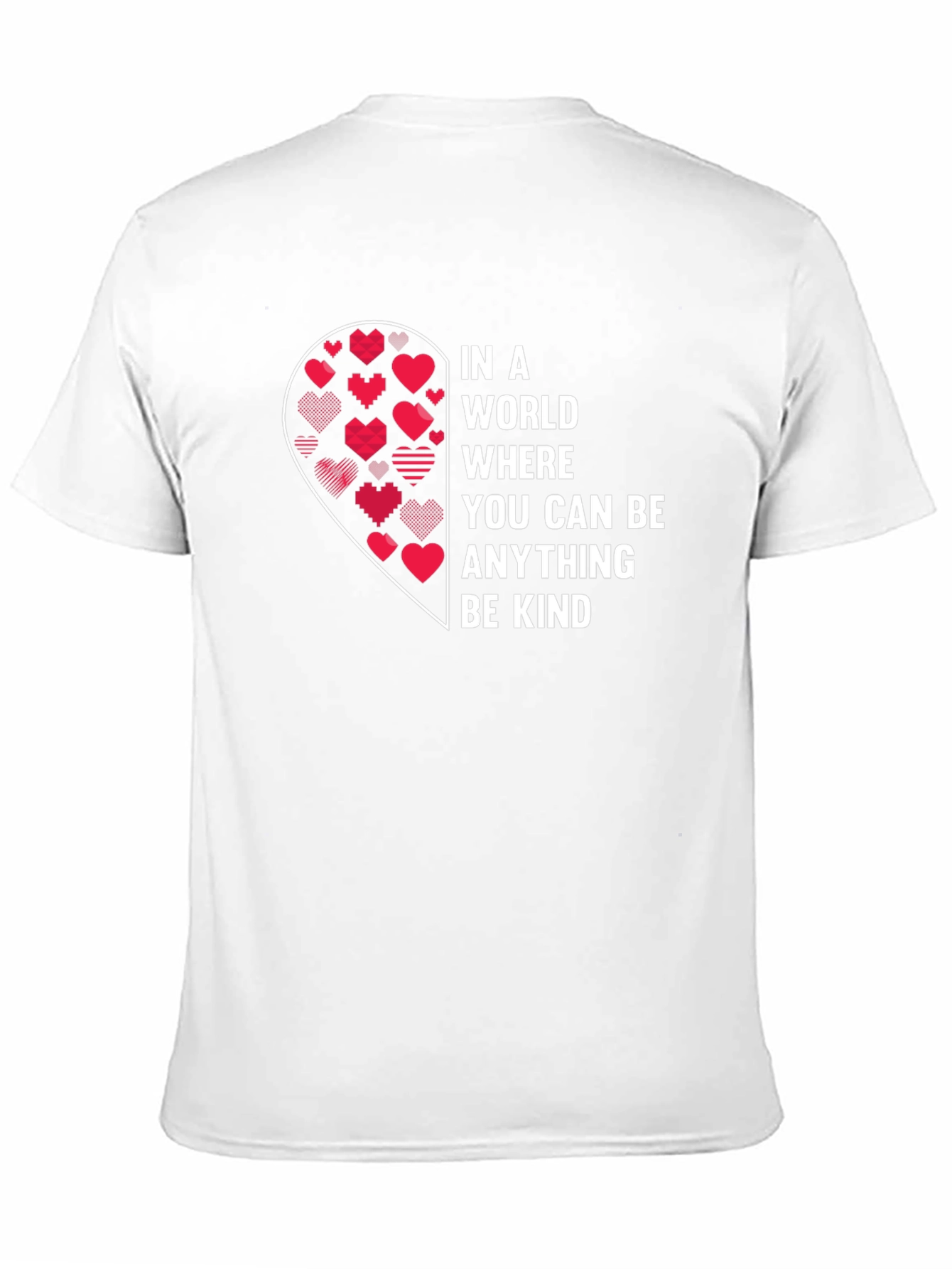 Black Be Kind Heart Graphic T-Shirt view 11
