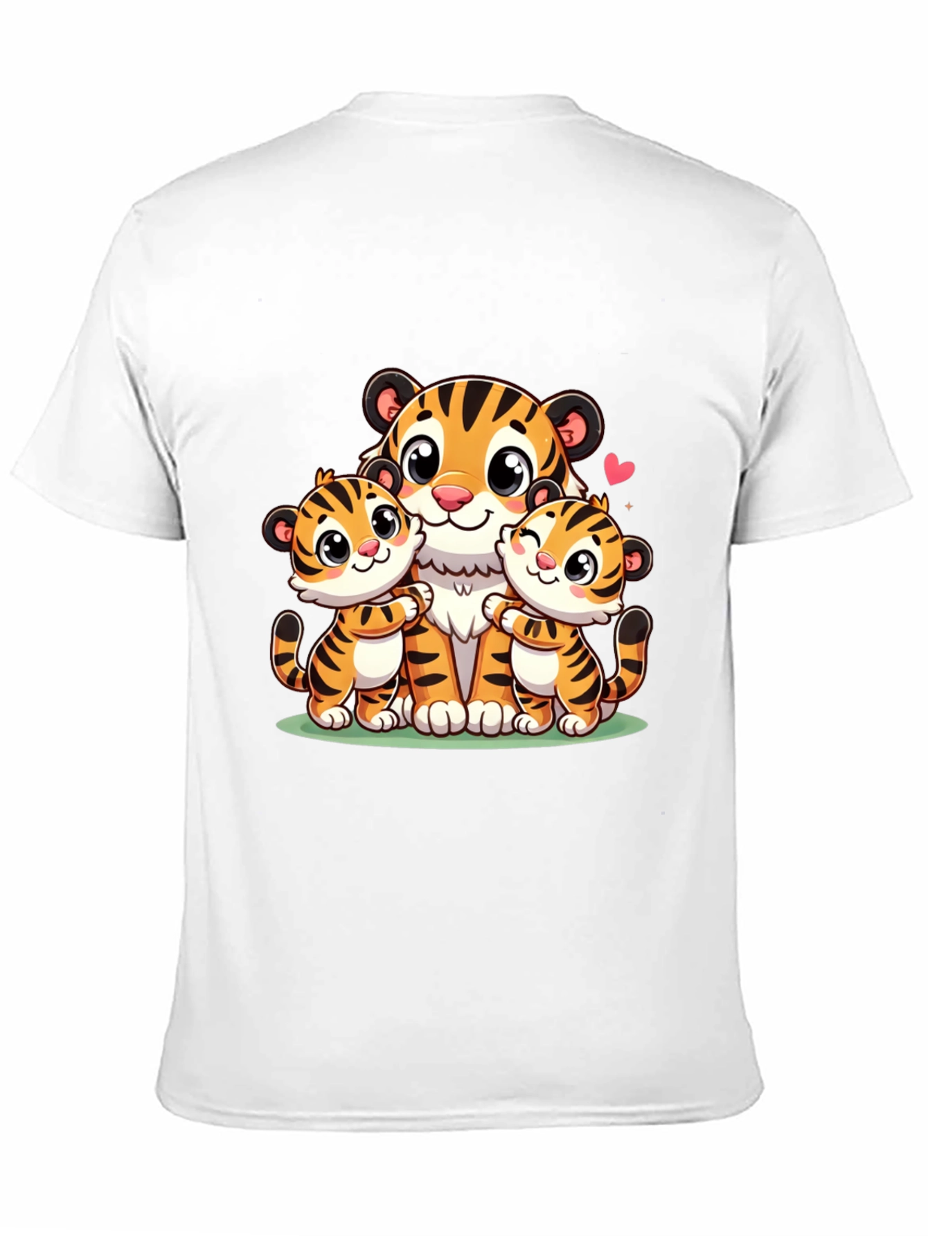 Black Cute Tiger Family Graphic T-Shirt view 11