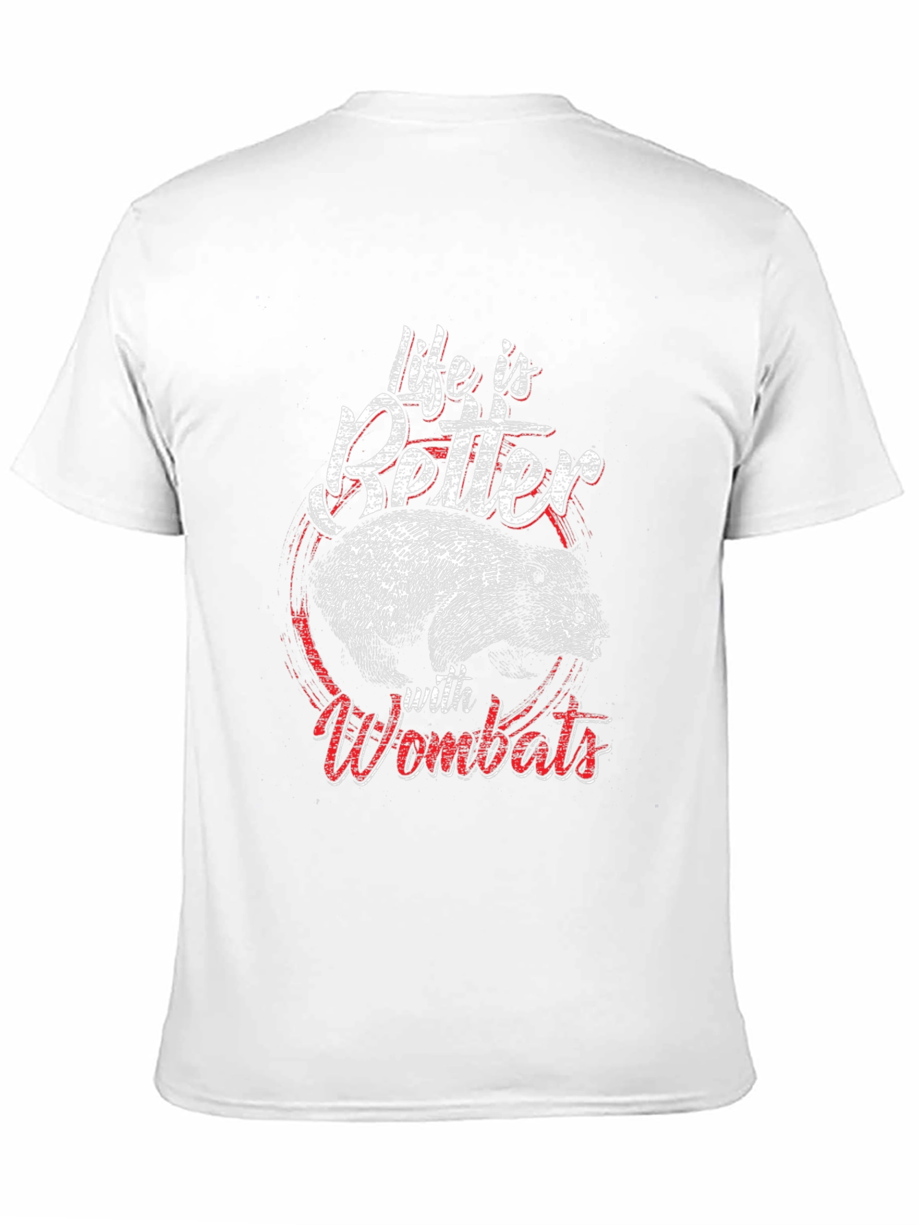 Black Life is Better with Wombats Black T-Shirt view 11