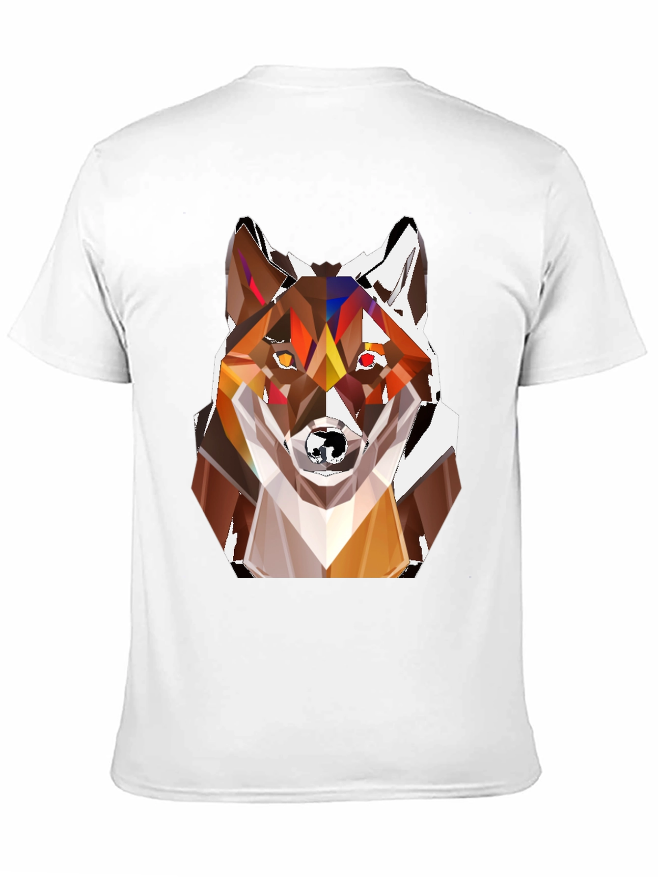 Black Geometric Fox Head T-Shirt - Stylish Graphic Tee view 11