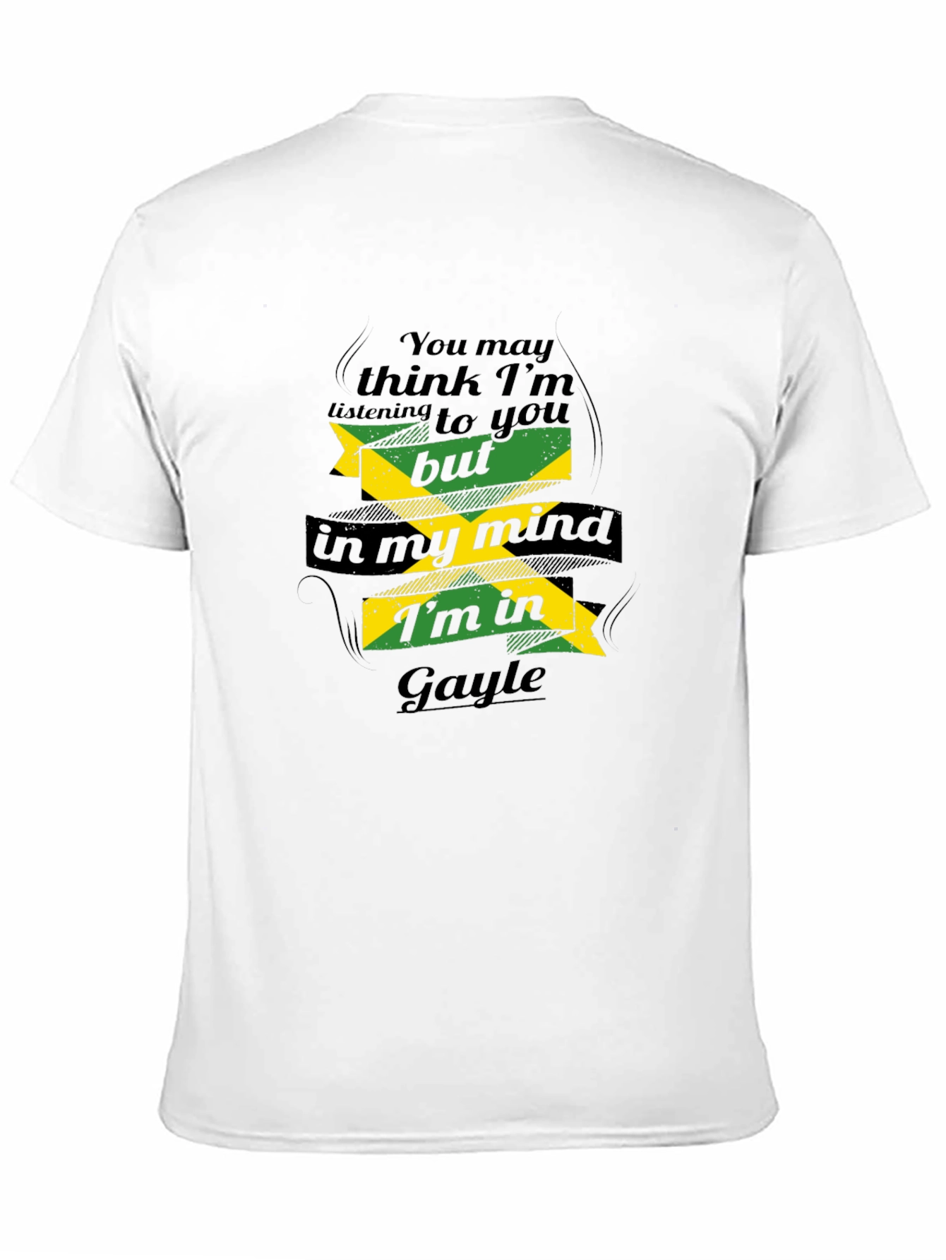 Black You May Think I'm Listening T-Shirt view 11