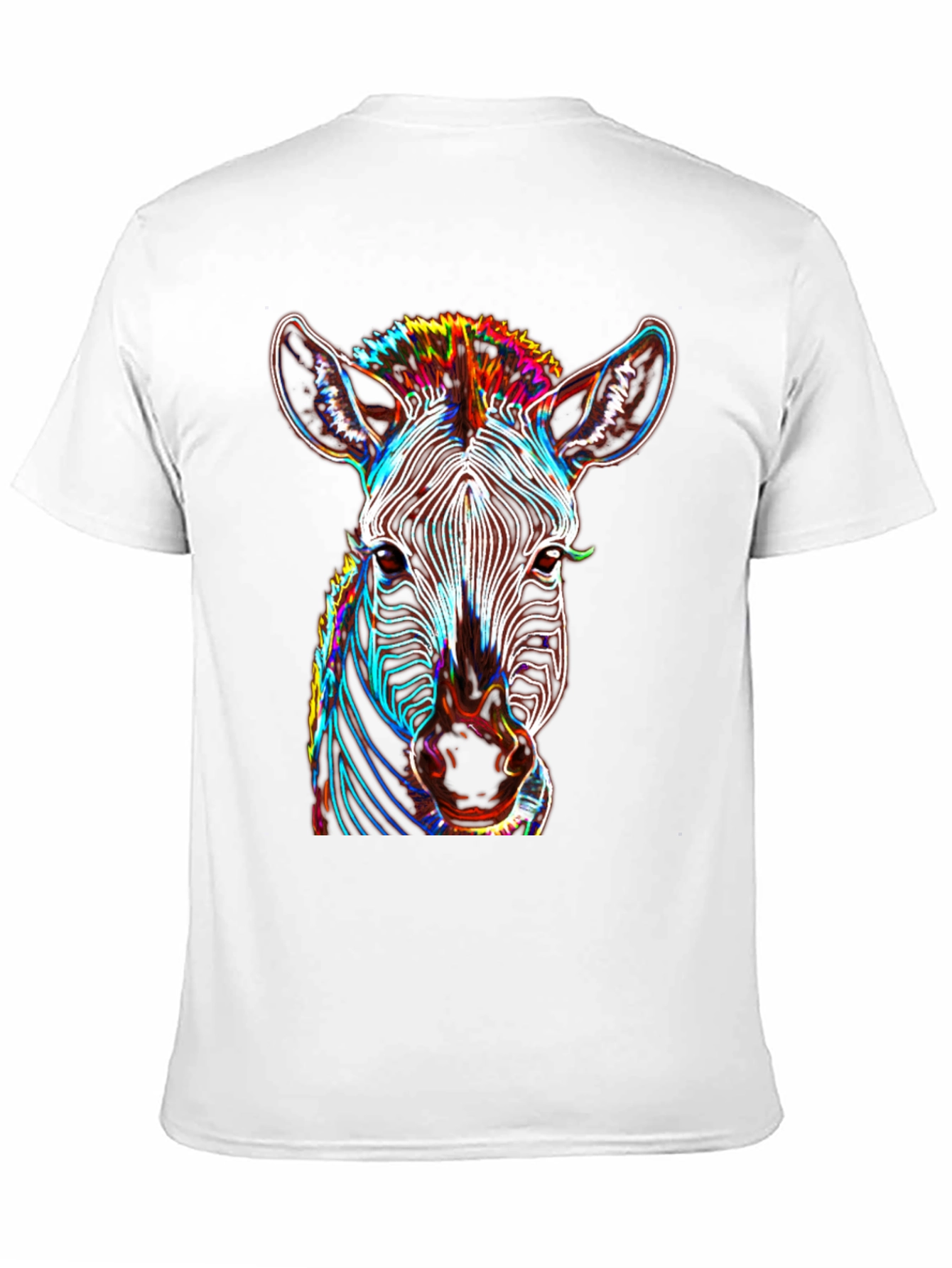 Black Zebra Graphic Tee - Bold Neon Animal Print view 11