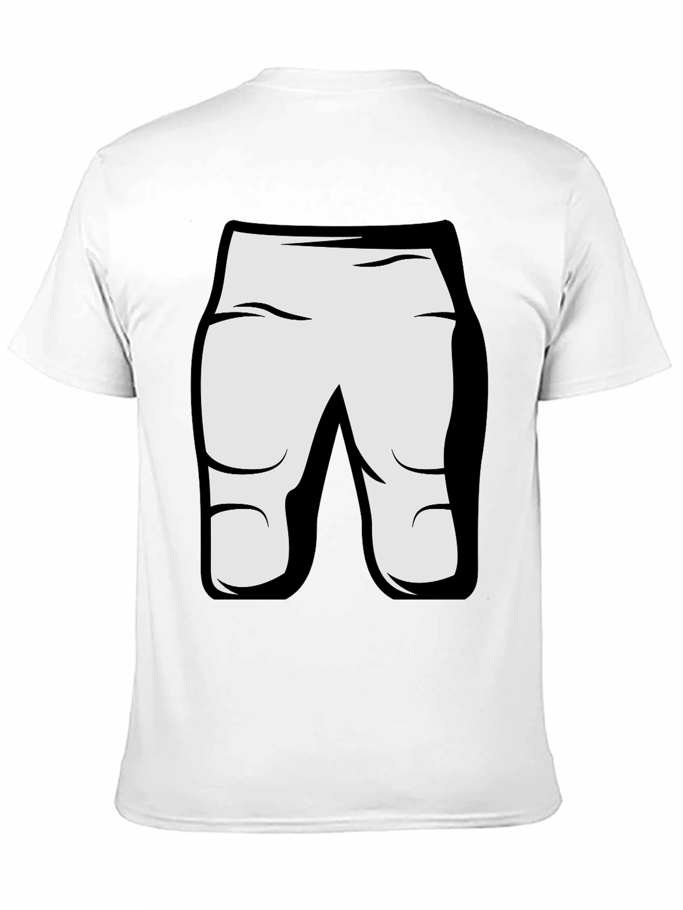 Black Funny Cartoon Character T-Shirt - Black view 11