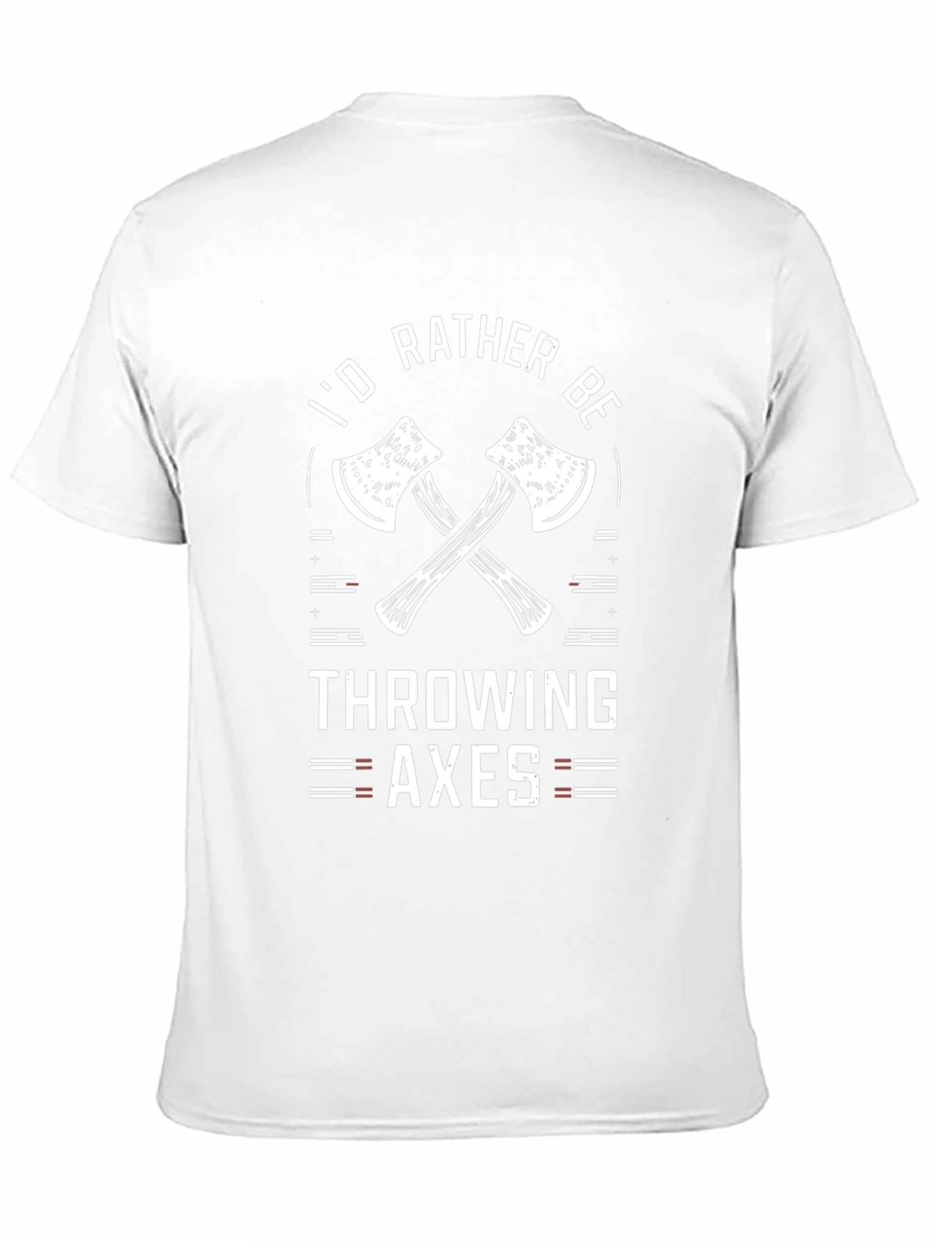 Black I'd Rather Be Throwing Axes T-Shirt view 11