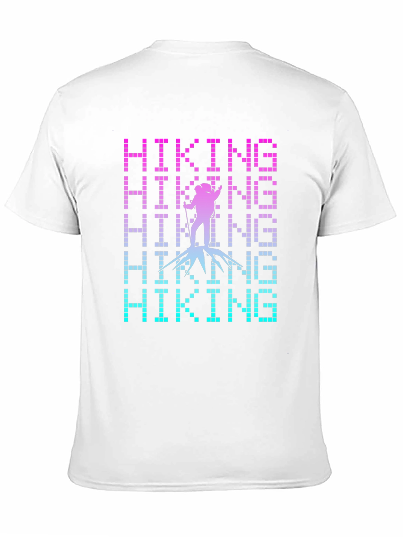 Black Hiking Pixel Art Graphic Tee - Black view 11