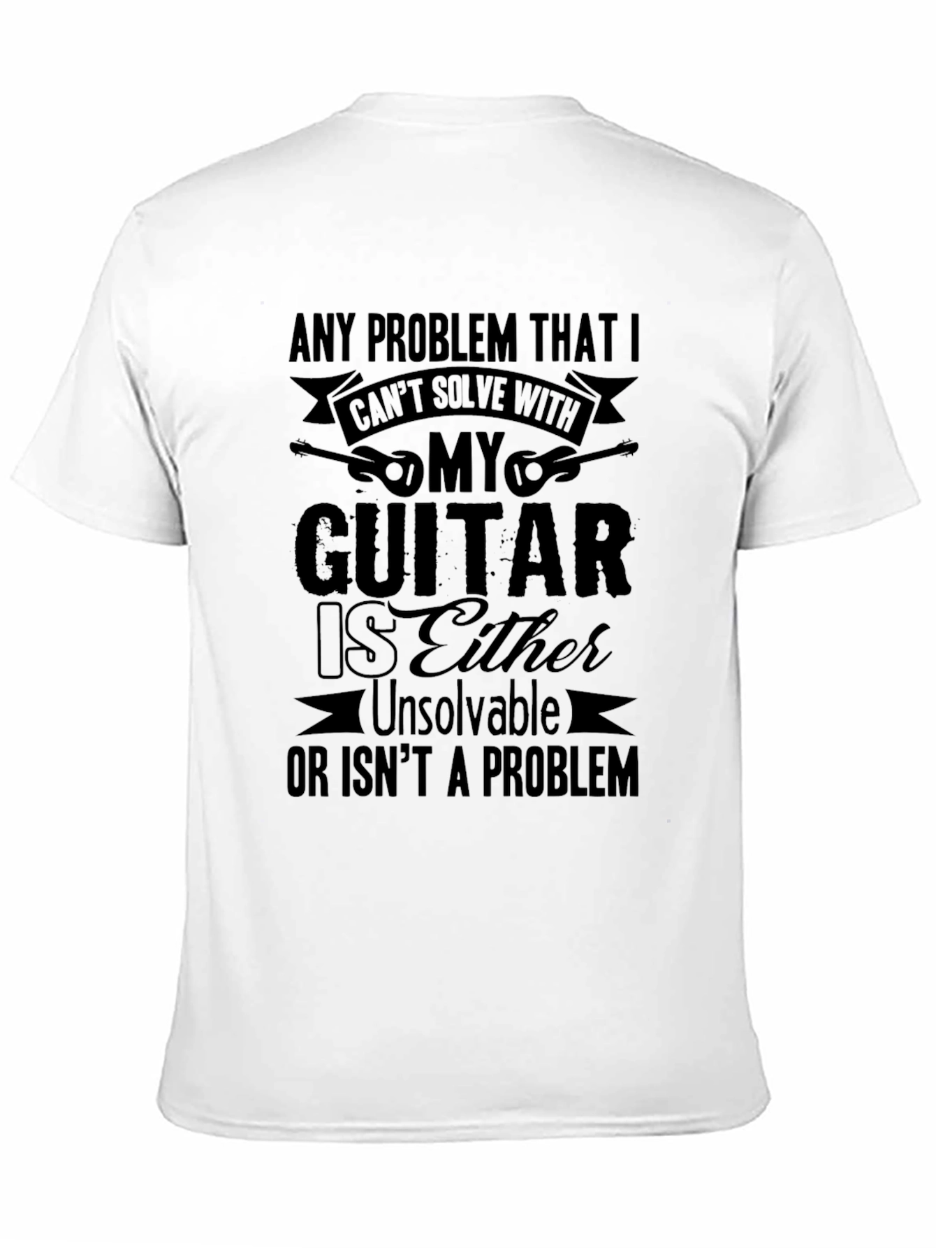 Black Guitar Lover's T-Shirt - Funny Music Tee view 11