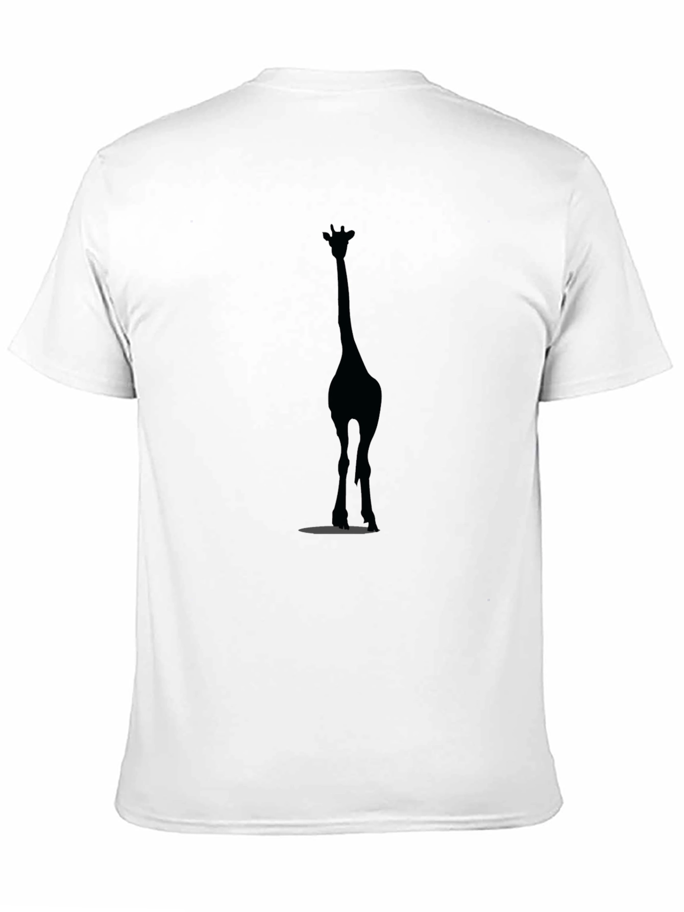 Black Giraffe Silhouette Black T-Shirt view 11