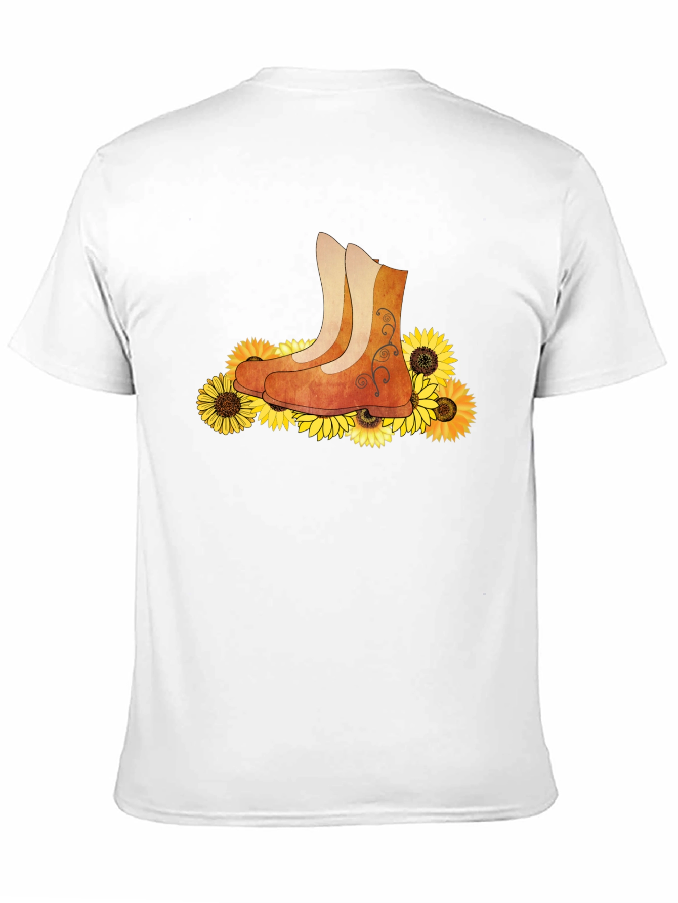 Black Sunflower Boots Graphic T-Shirt view 11