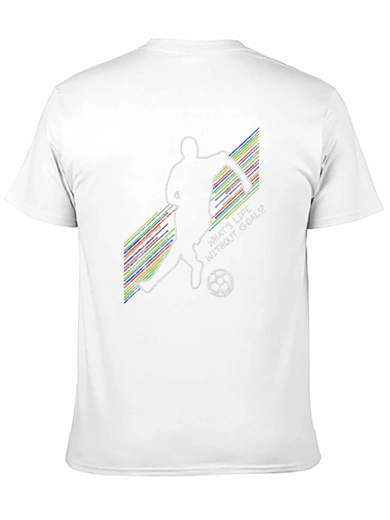 Black Soccer Life Goals T-Shirt, Sporty Graphic Tee view 11