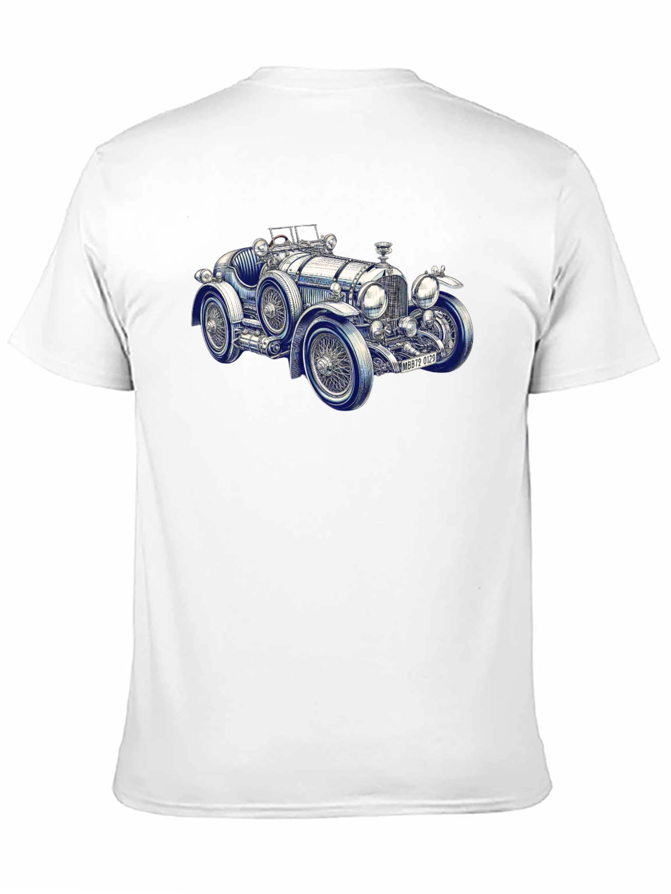 Black Classic Car Graphic T-Shirt - Vintage Automobile Tee view 11