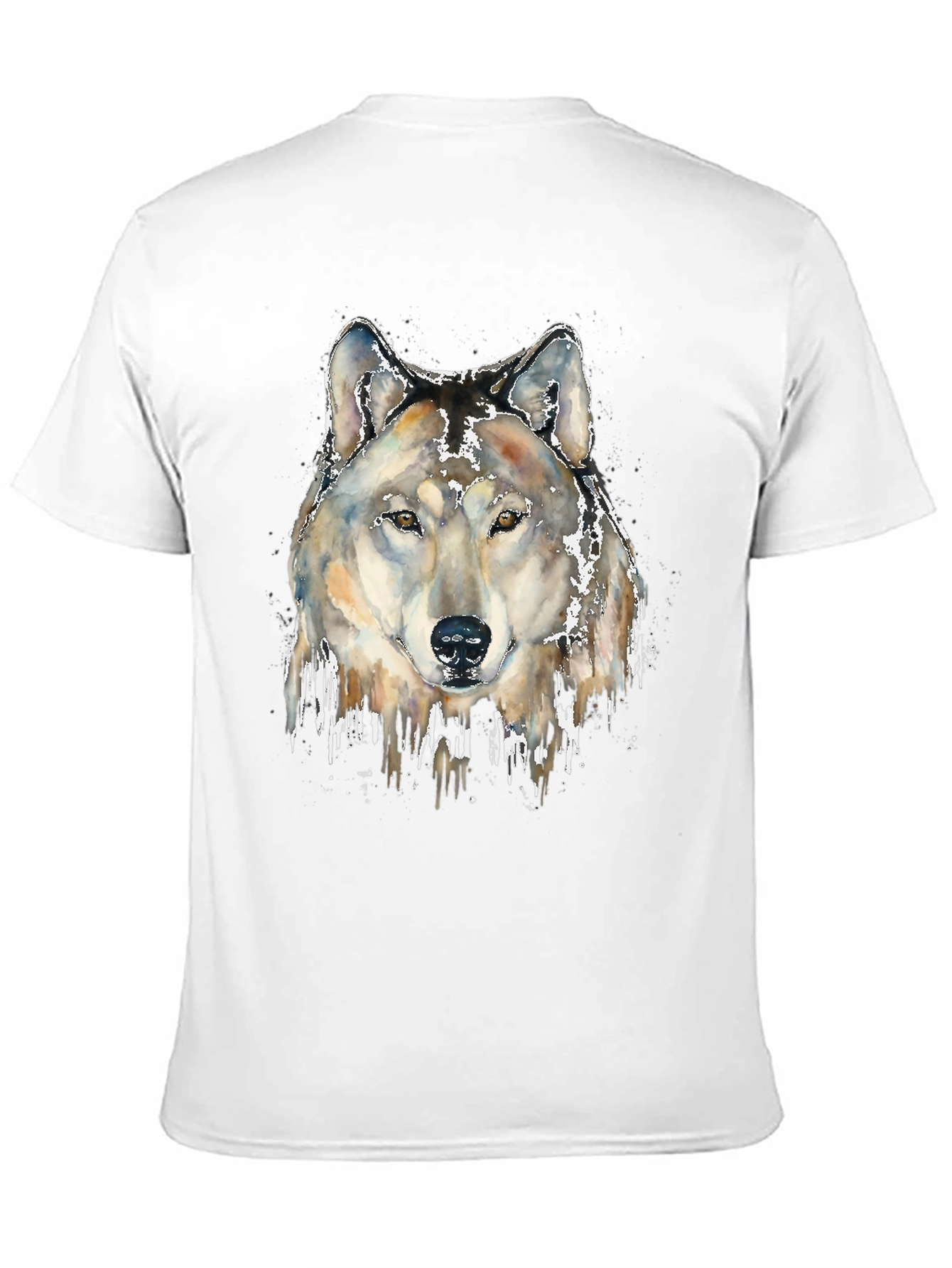 Black Wolf Head Graphic Print Tee view 11