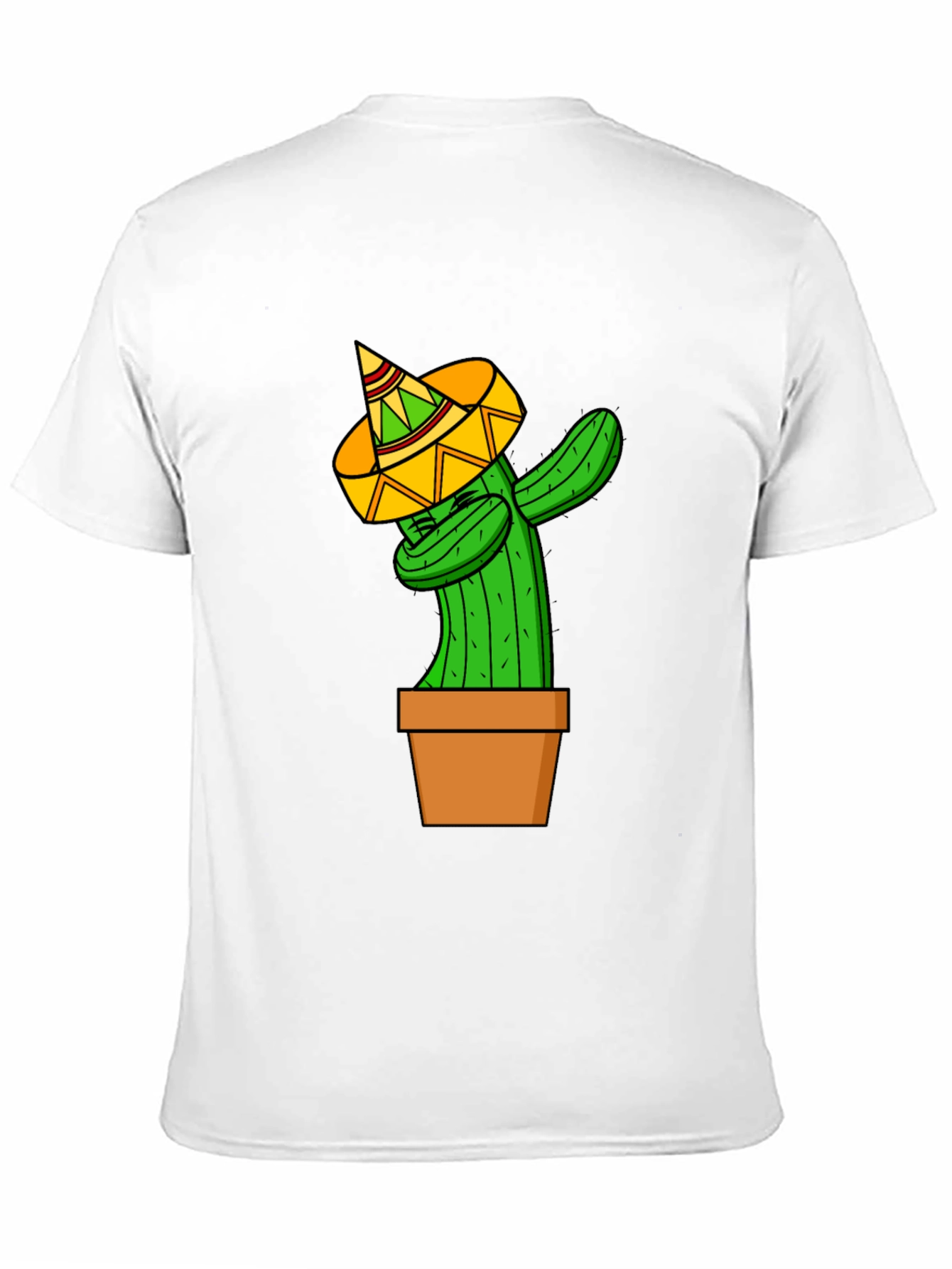 Black Dabbing Cactus T-Shirt - Funny Graphic Tee view 11
