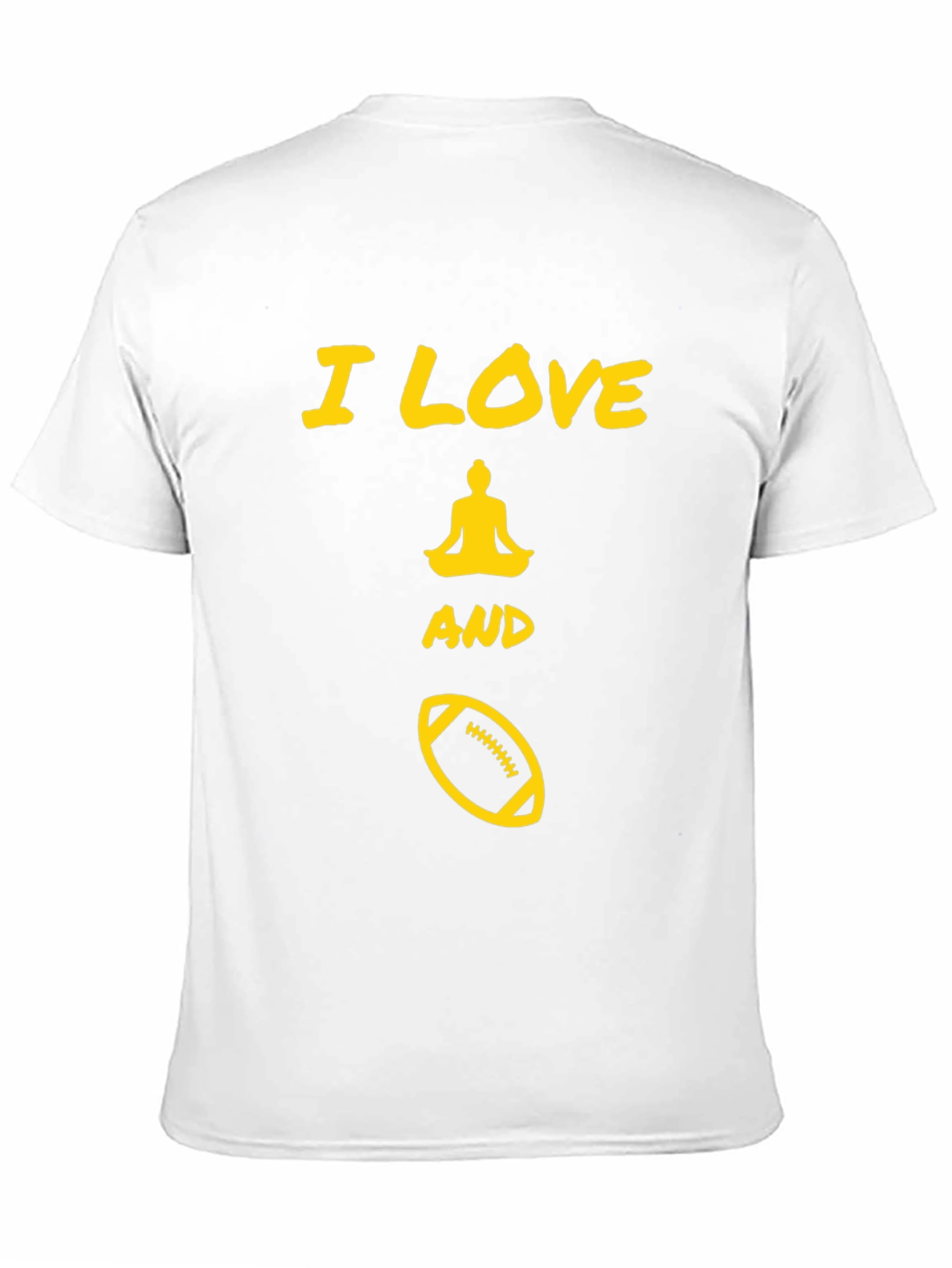 Black I Love Yoga and Football Black Graphic Tee view 11