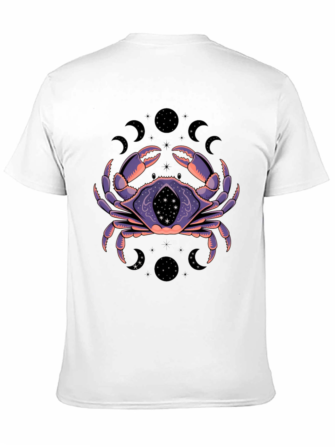 Black Mystic Crab Graphic T-Shirt - Zodiac Tee view 11