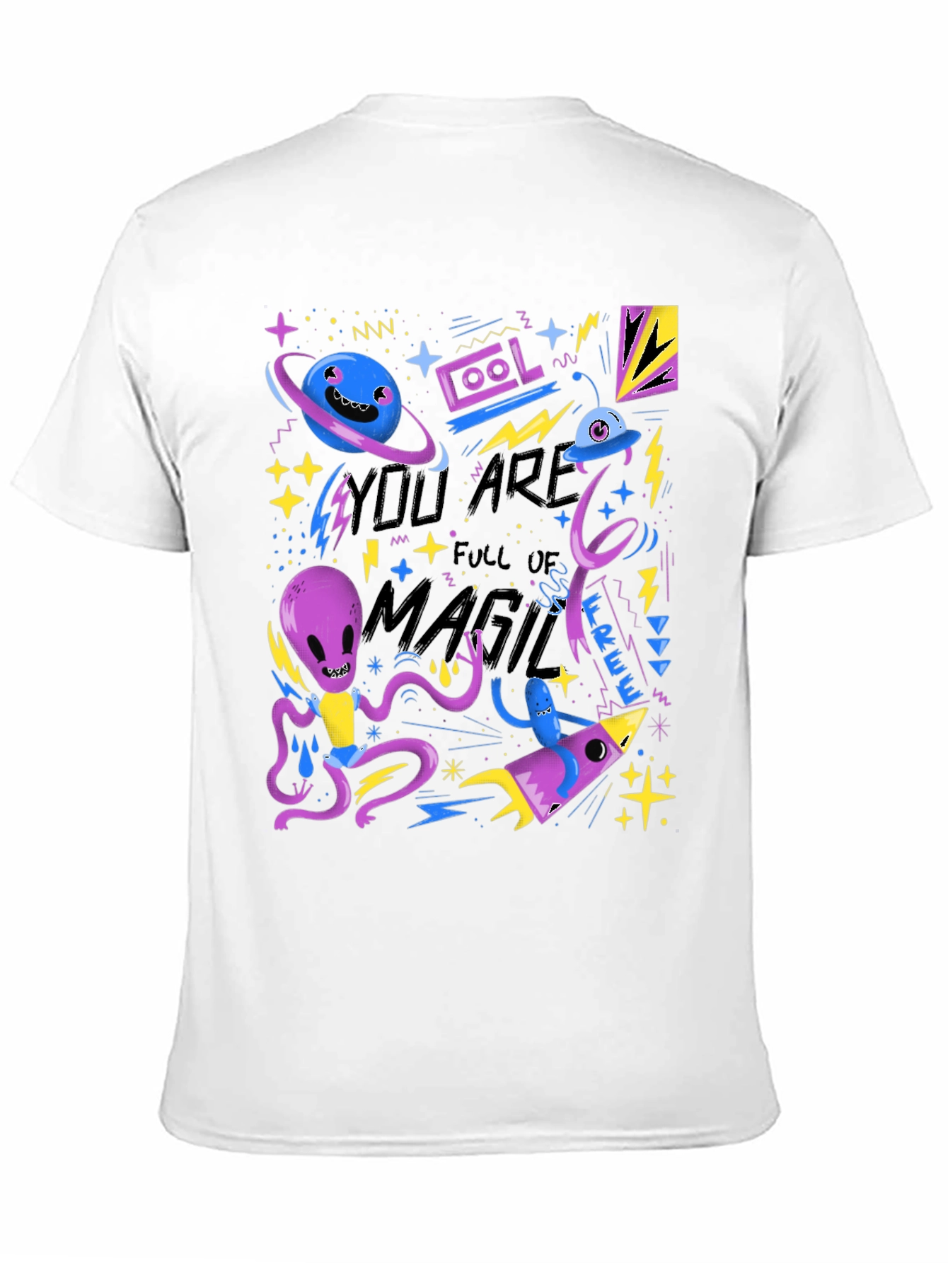 Black Cool You Are Full of Magic Graphic T-Shirt view 11