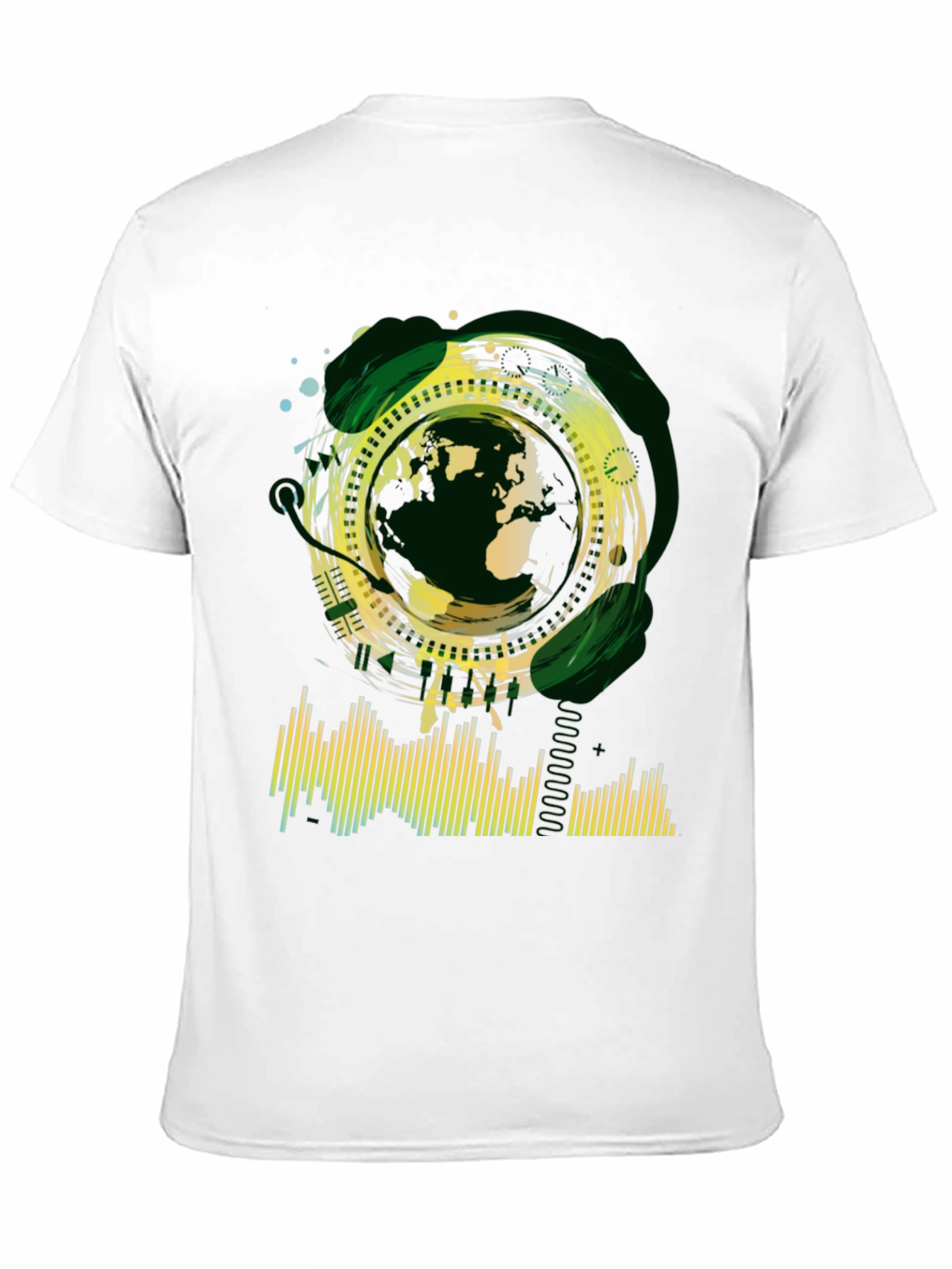 Black Abstract Globe Graphic Tee - Black view 11