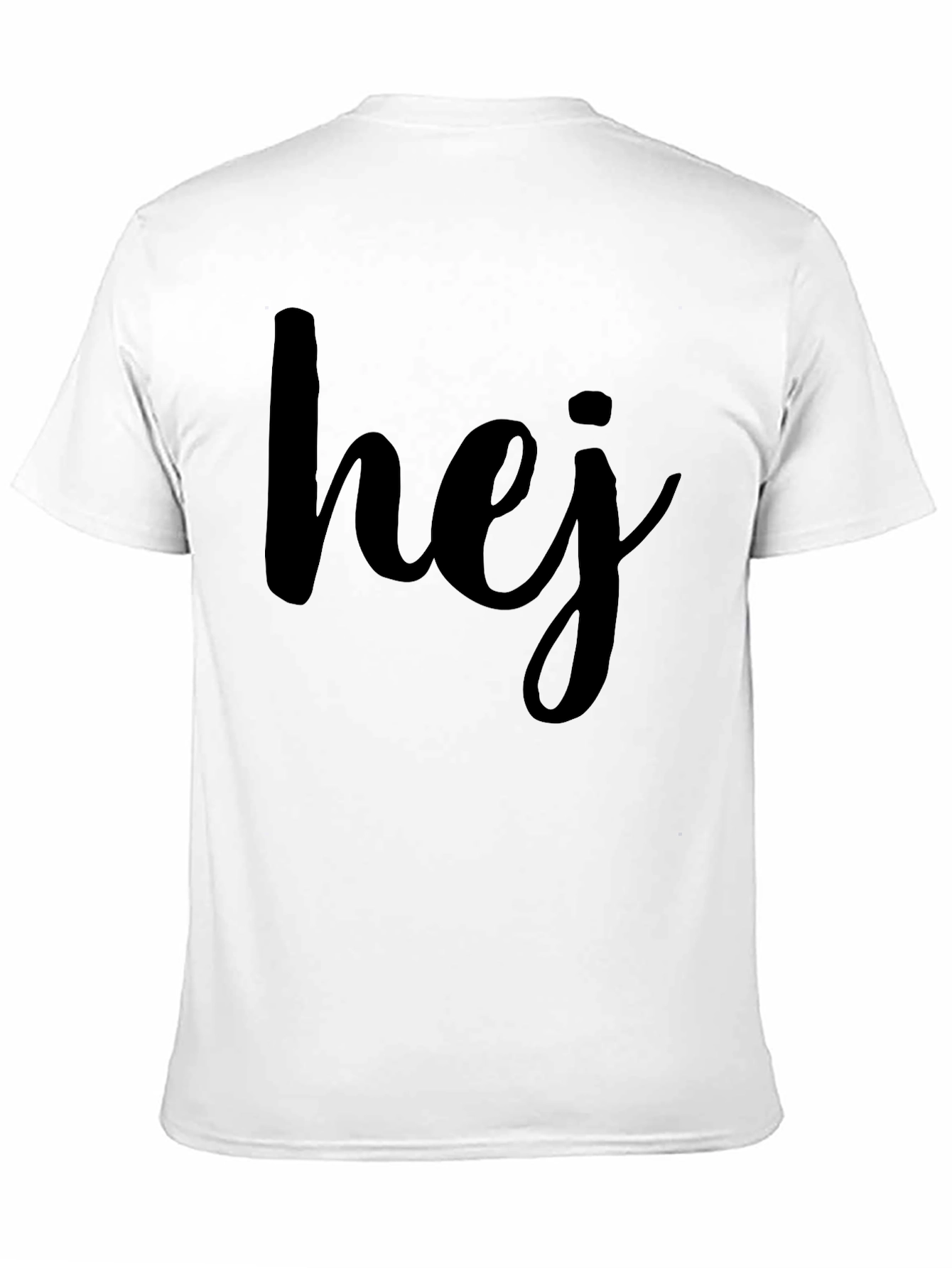 Black Hej Graphic T-Shirt - Casual Scandinavian Style Tee view 11