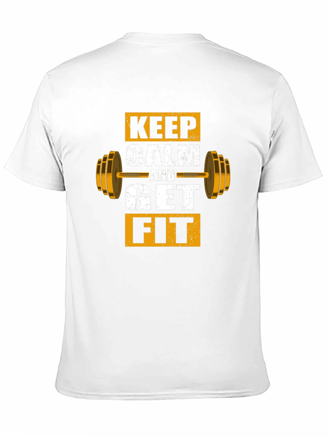 Black Keep Calm and Get Fit Graphic T-Shirt view 11