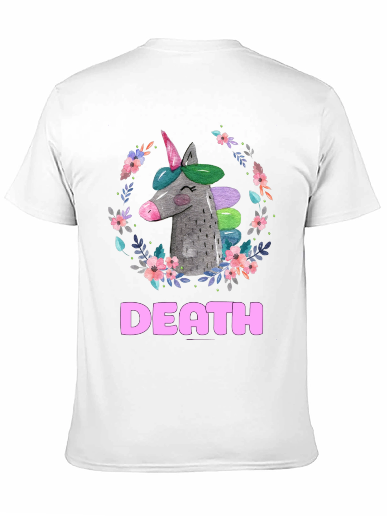 Black Unicorn Death Graphic Tee - Humor & Dark Humor view 11