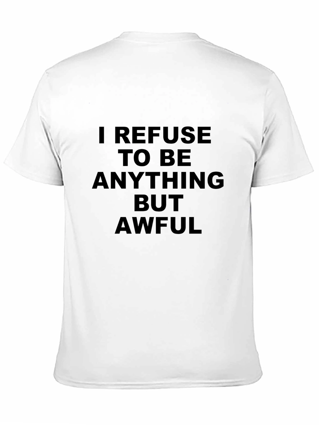 Black Awful Attitude T-Shirt - Funny Slogan Tee view 11