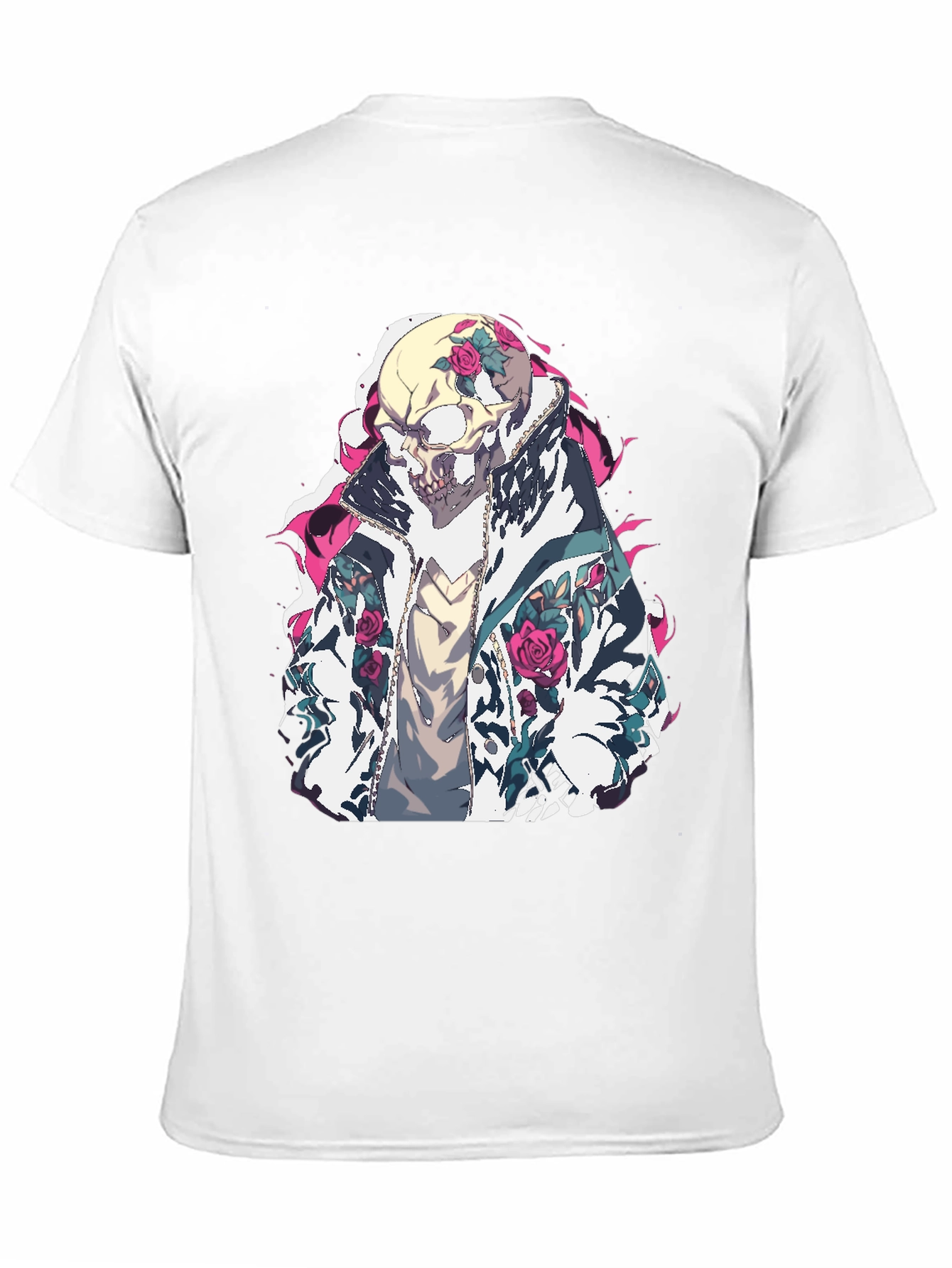 Black Skull & Roses Graphic T-Shirt view 11