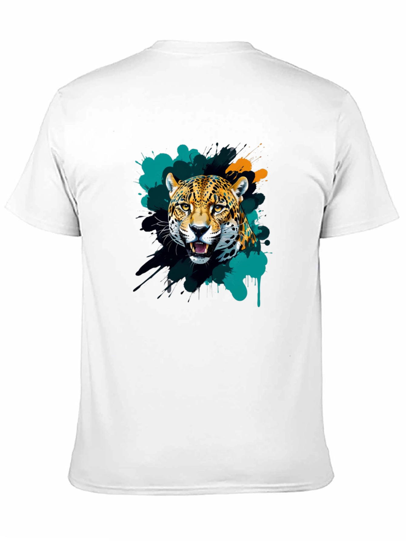 Black Jaguar Graphic T-Shirt - Cool Animal Print Tee view 11