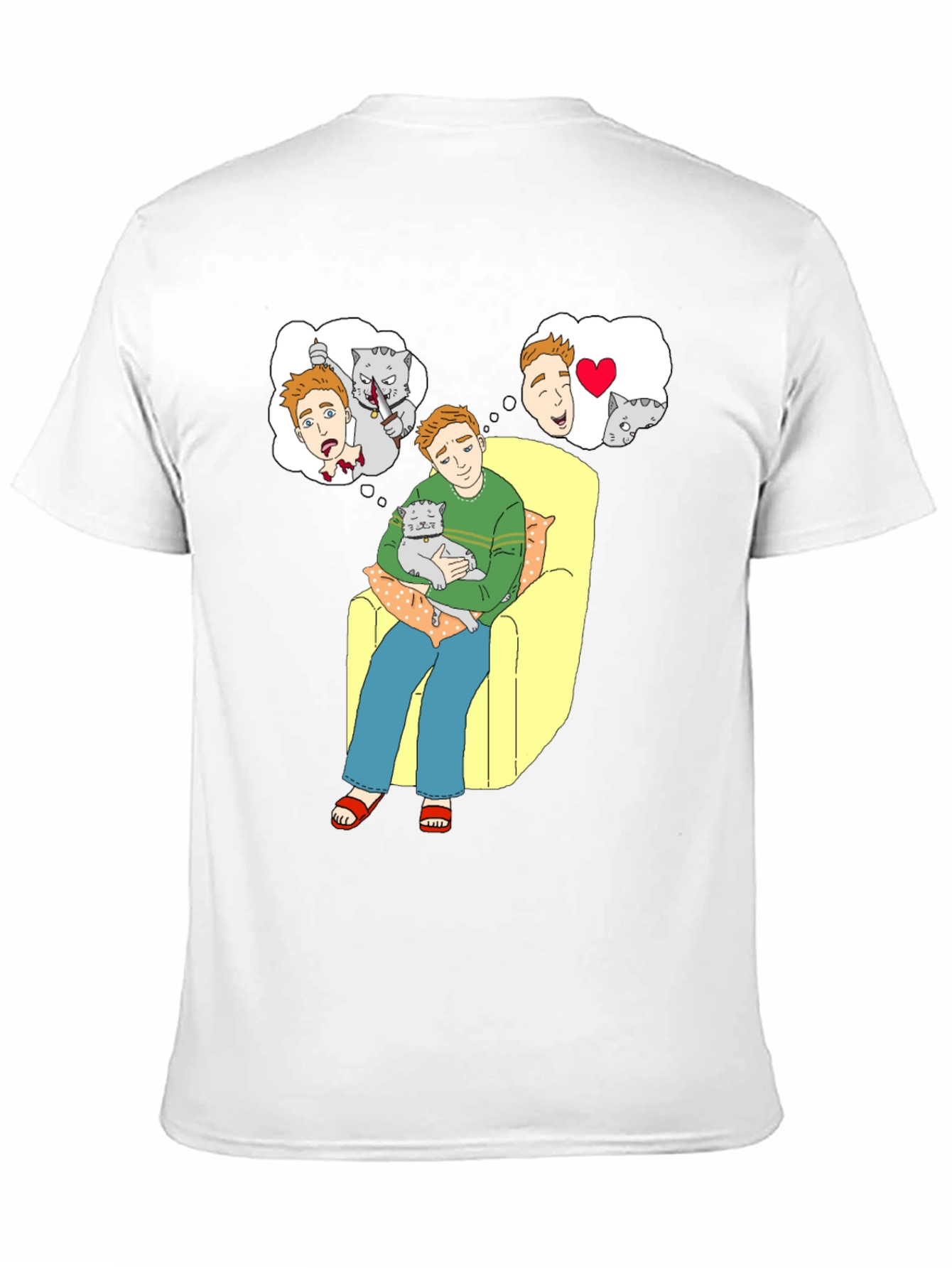 Black Cat Lover T-Shirt: Cartoon Cat Owner's Dreams view 11