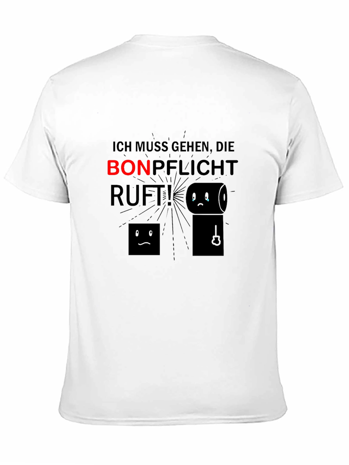 Black Ich Muss Gehen T-Shirt - Bonpflicht Ruft! Funny Toilet Humor Tee view 11