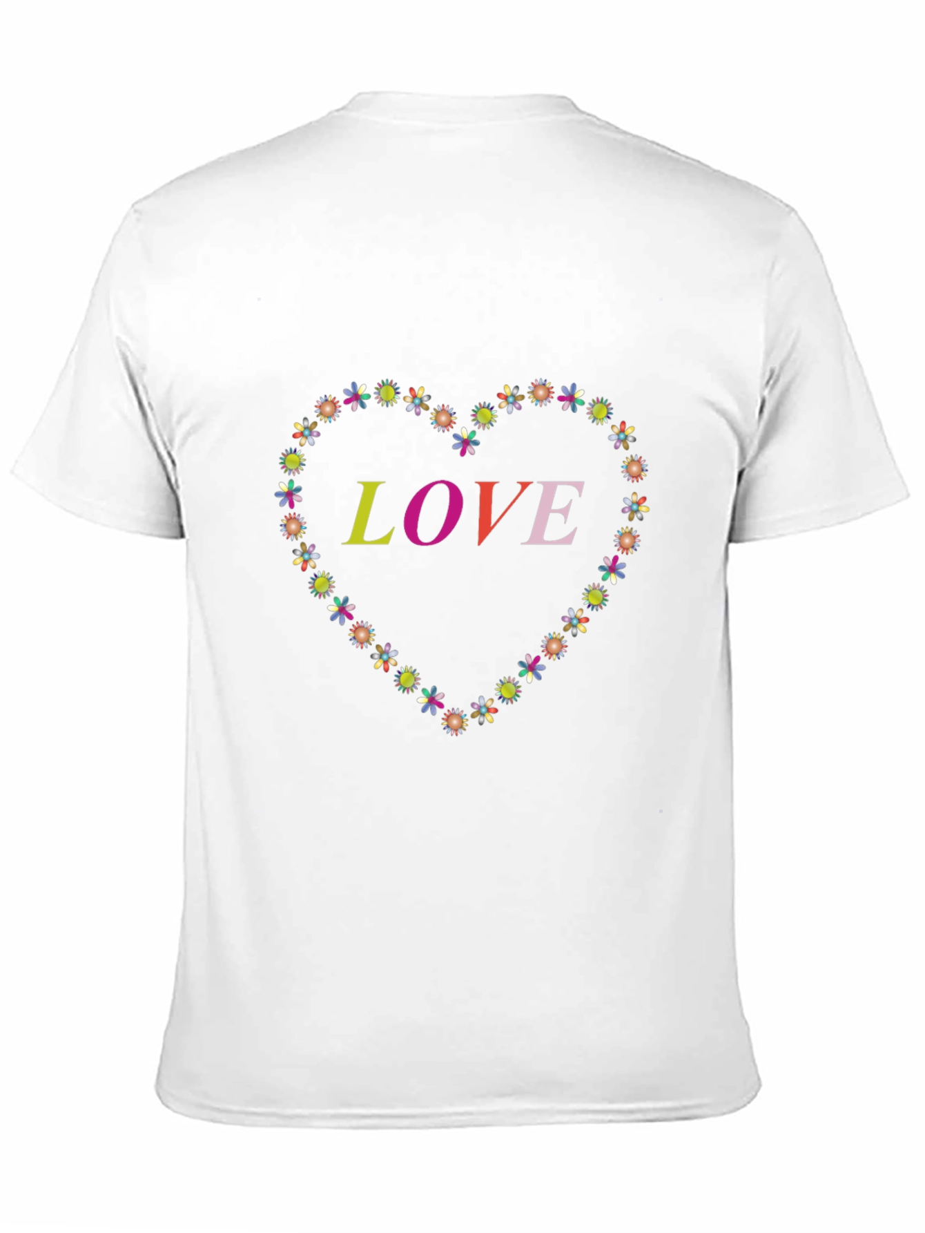 Black Love Floral Heart T-Shirt view 11