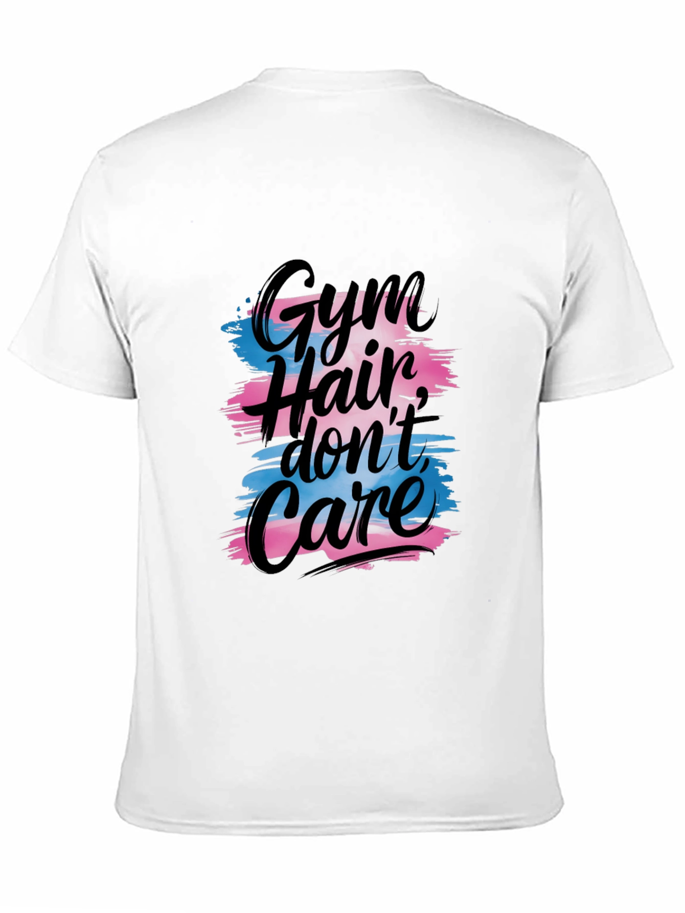 Black Gym Hair Don't Care T-Shirt - Black view 11