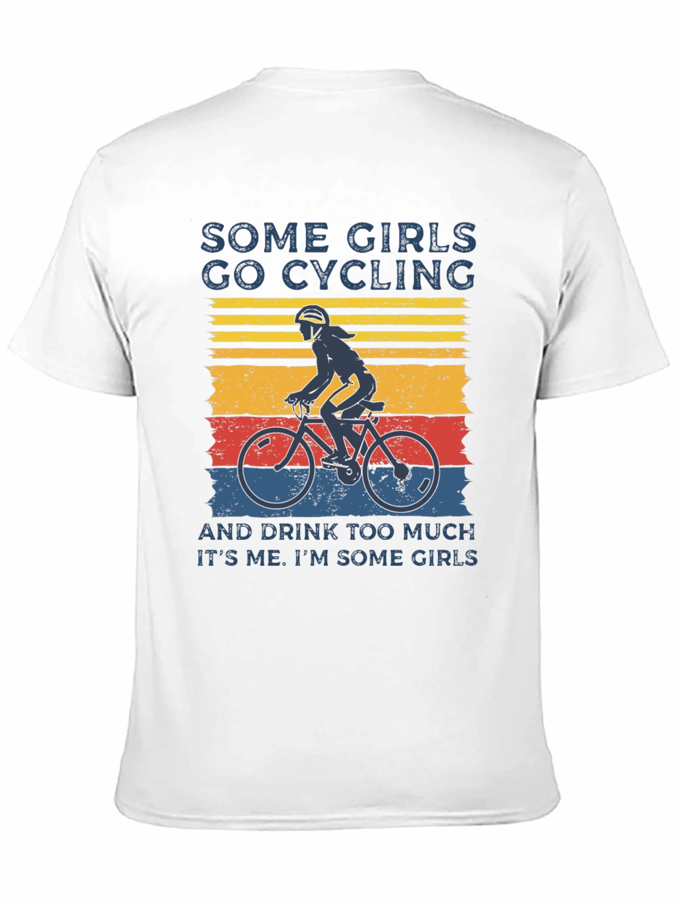 Black Some Girls Go Cycling T-Shirt view 11