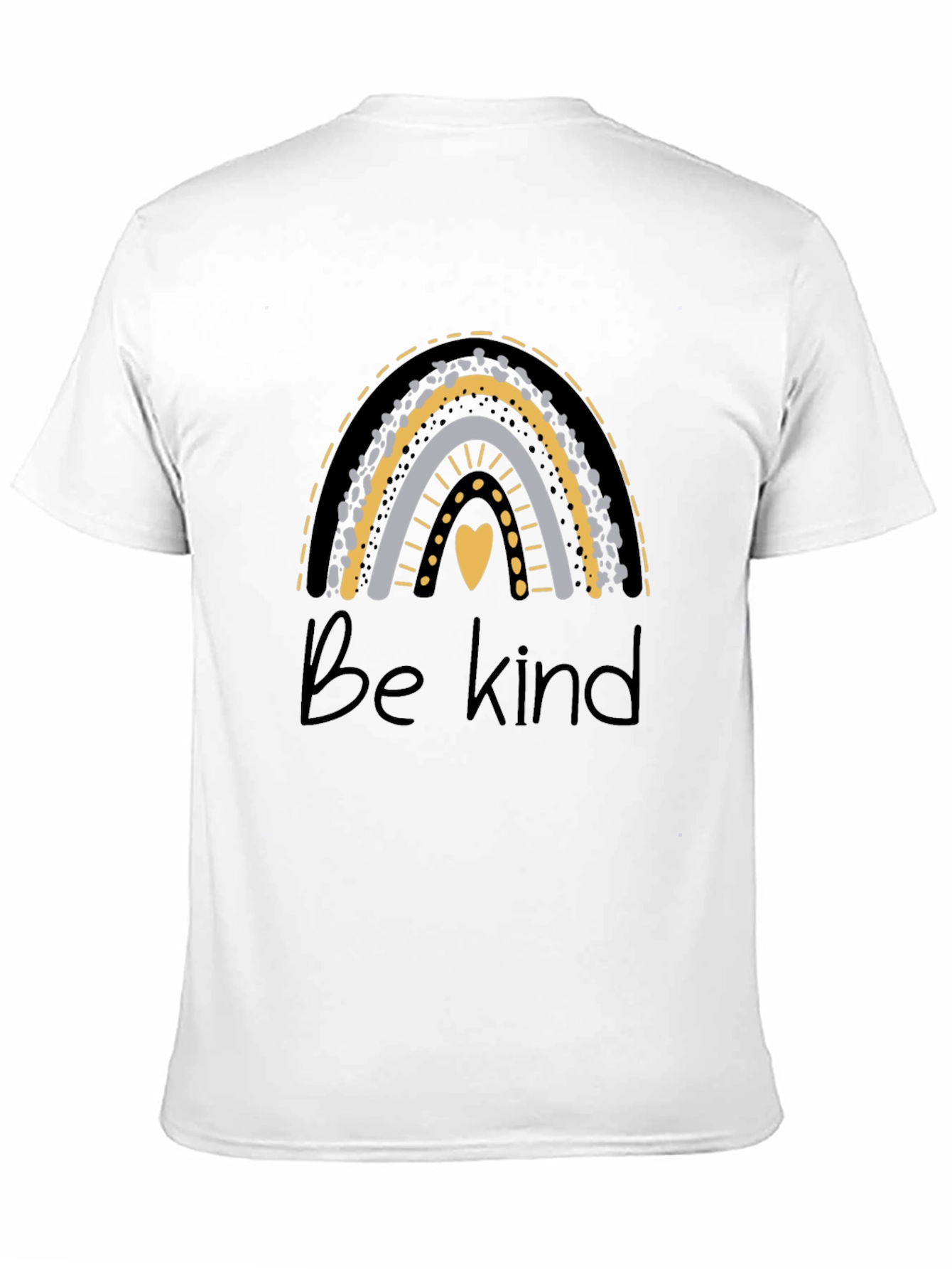 Black Be Kind Rainbow Graphic Tee - Black Cotton Blend view 11