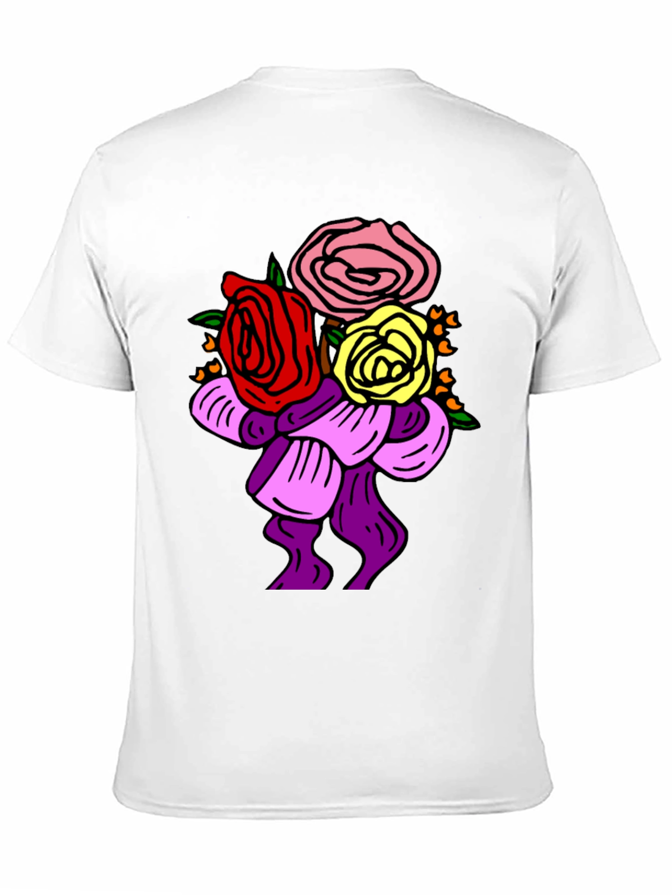Black Floral Bouquet Graphic Tee view 11
