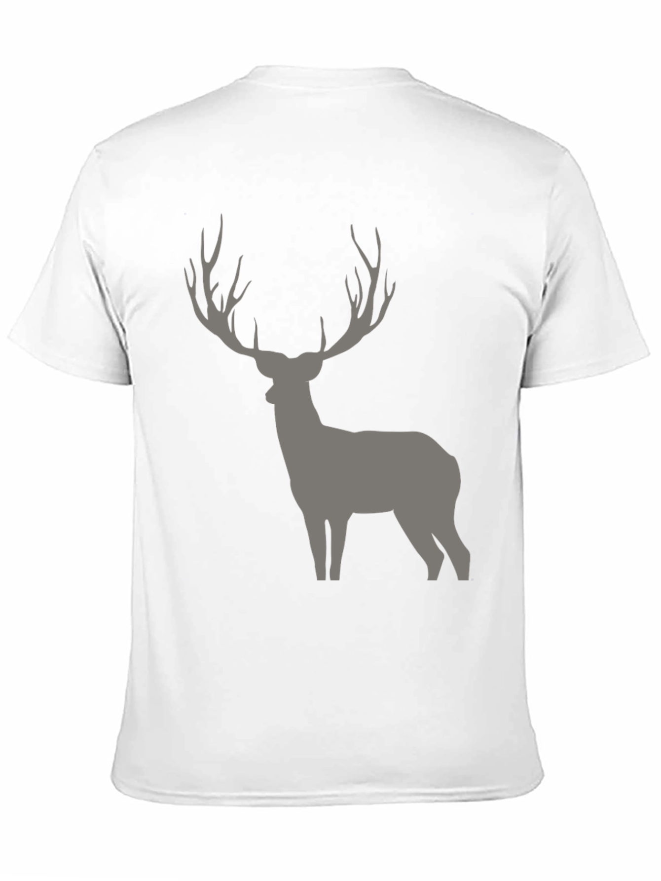 Black Men's Black Deer Graphic T-Shirt view 11