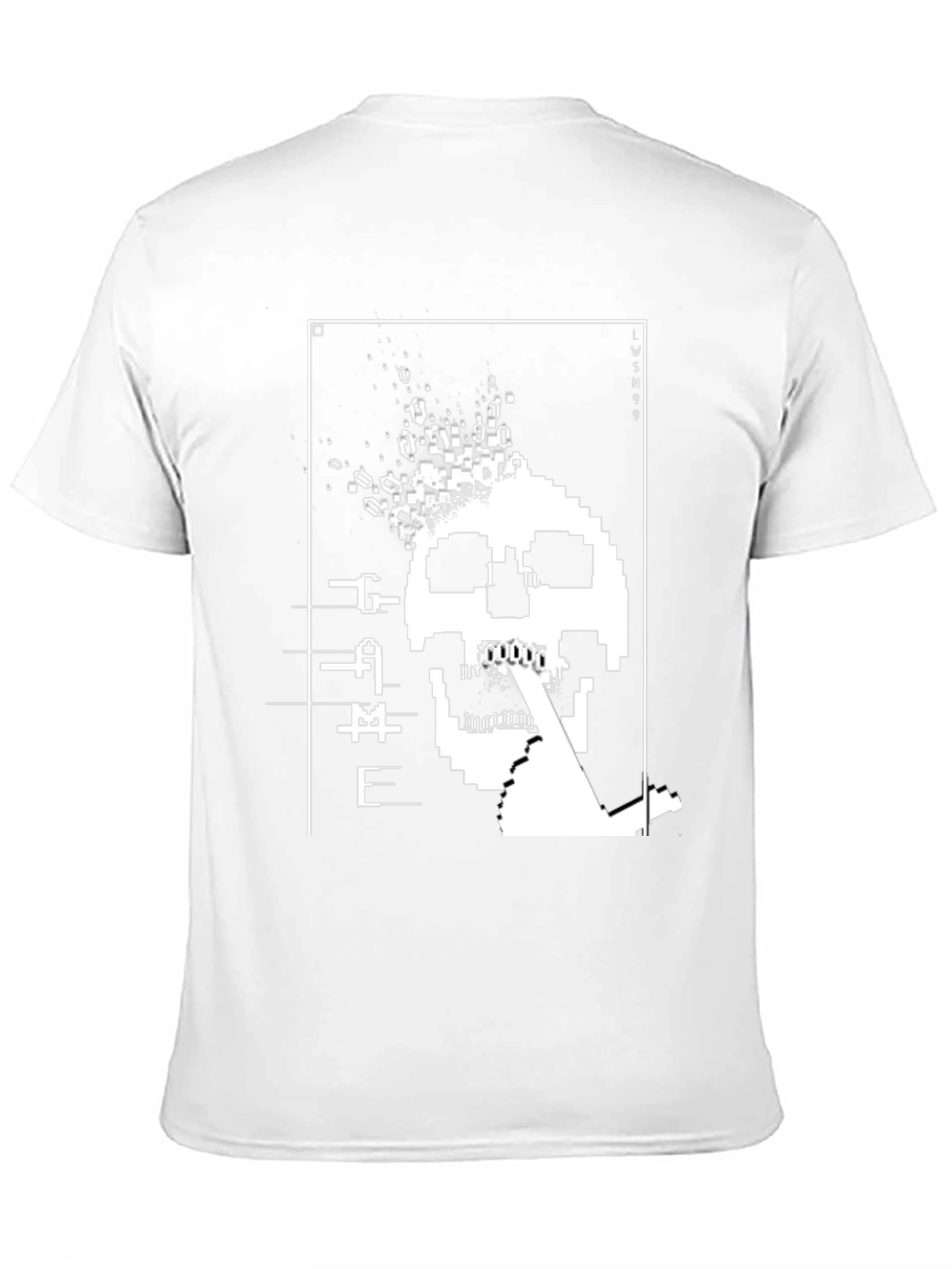 Black Pixel Skull 'GAME' Black T-Shirt view 11