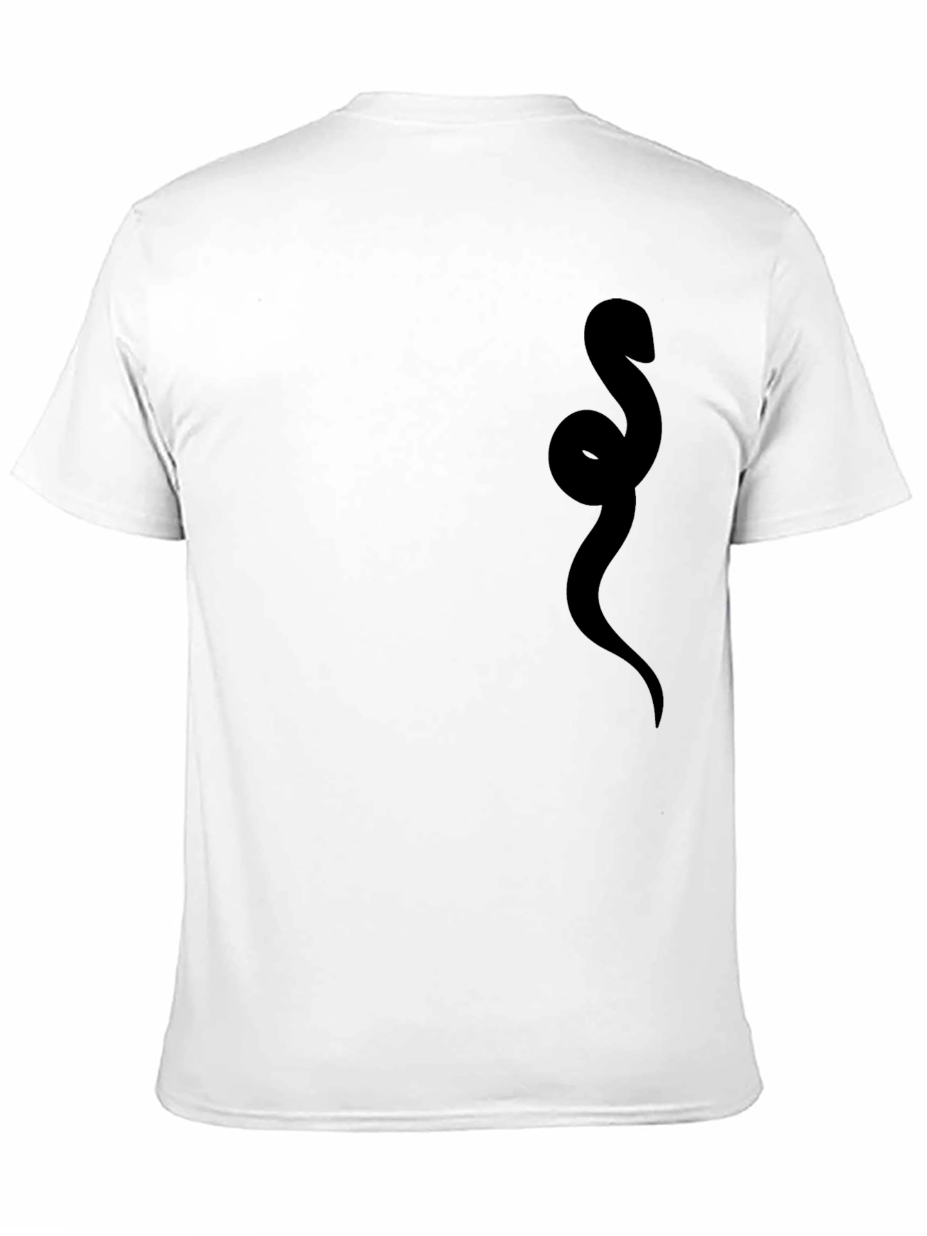 Black Men's Black Snake Graphic T-Shirt view 11