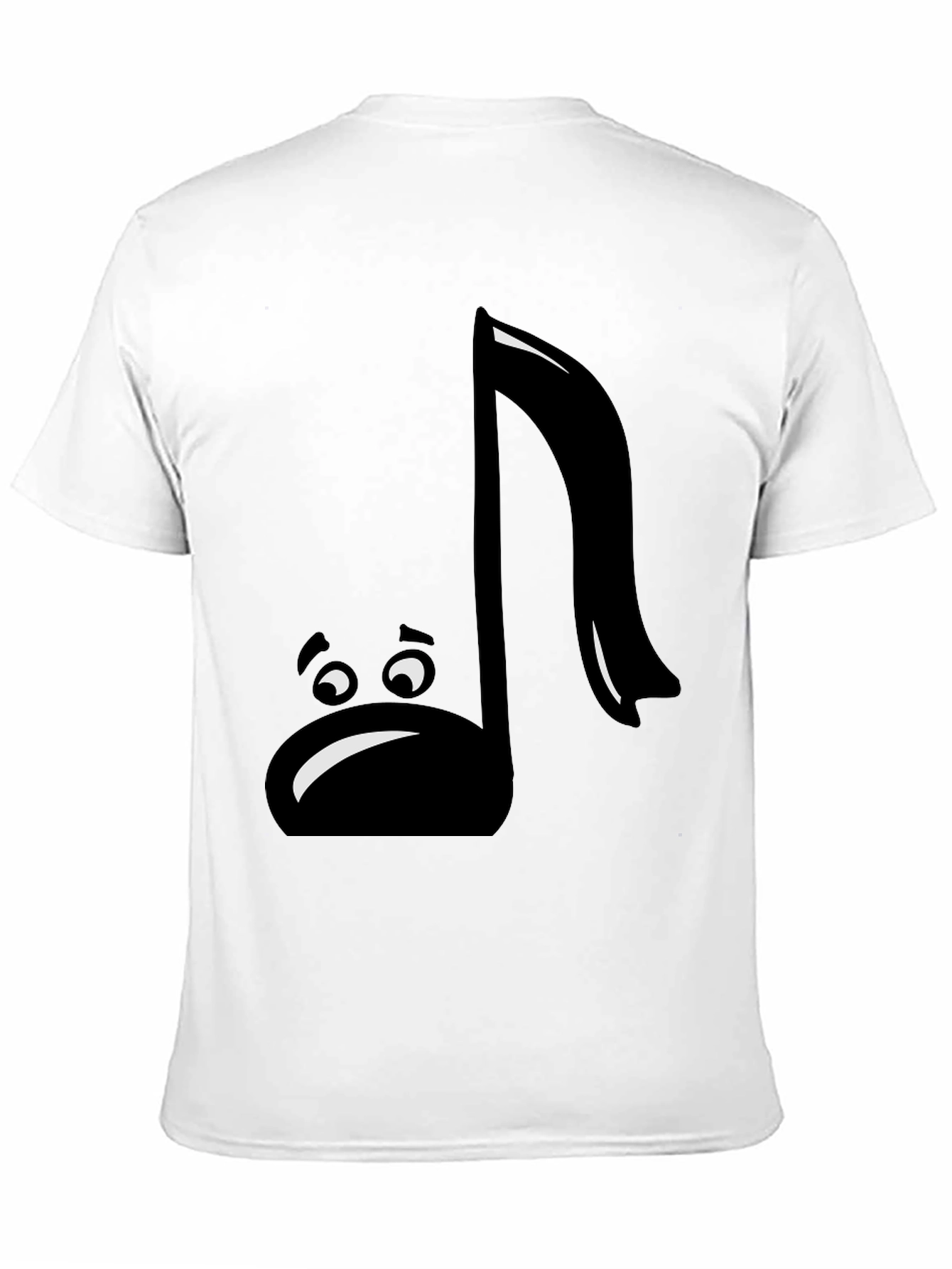 Black Sad Music Note Graphic T-Shirt - Black Cotton Tee view 11