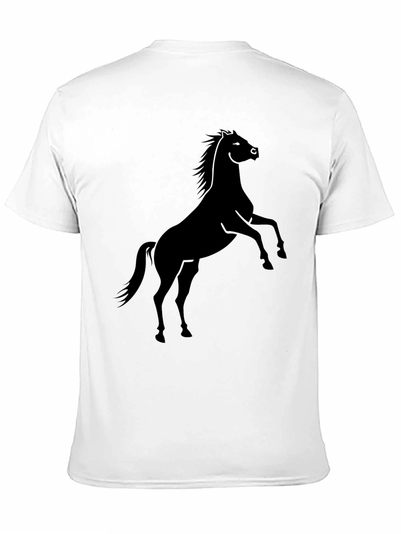 Black Black Horse Graphic Tee - Men's Casual T-Shirt view 11